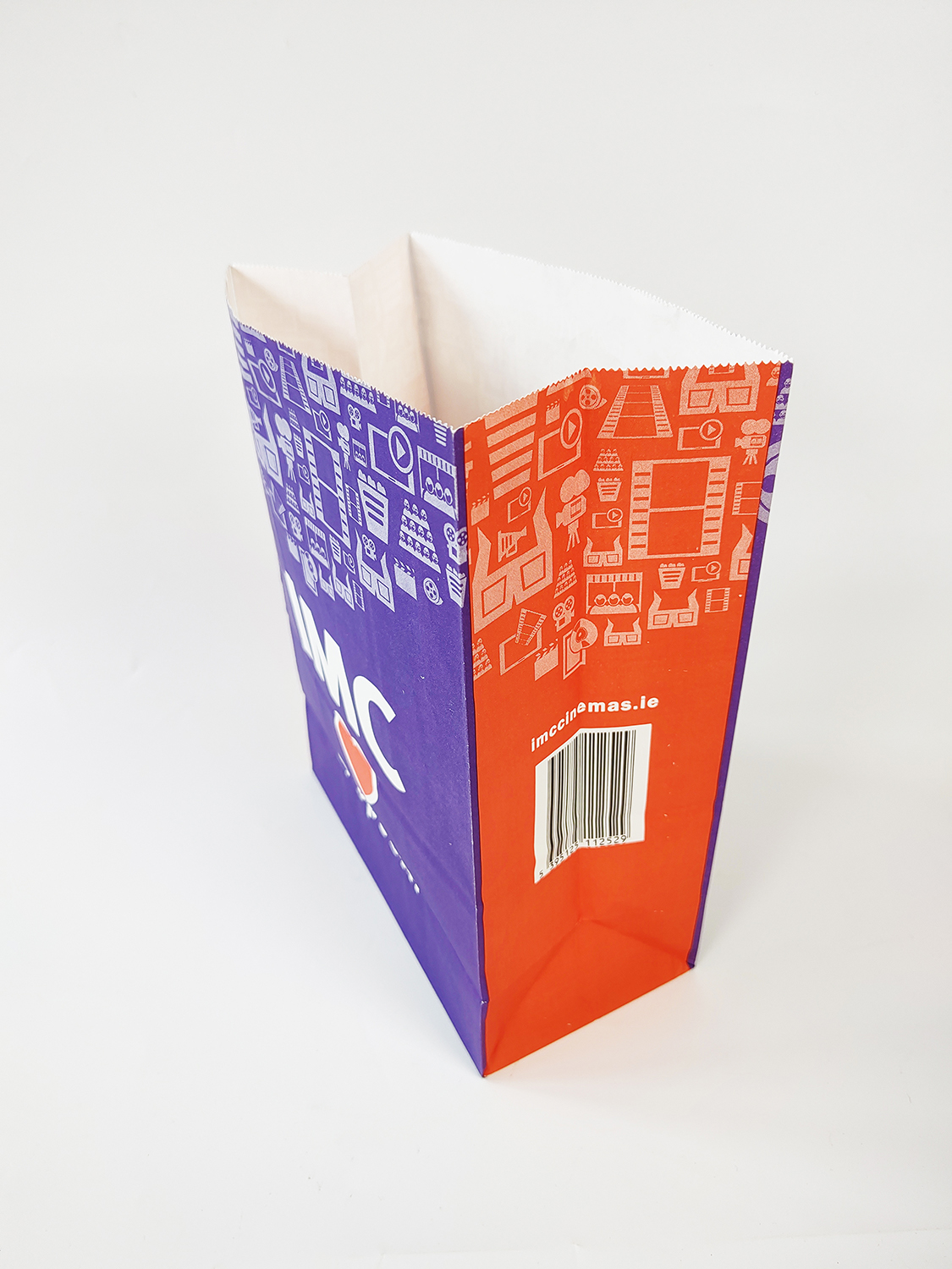Flat Bottom Stand up Oil Proof Popcorn Paper Bag