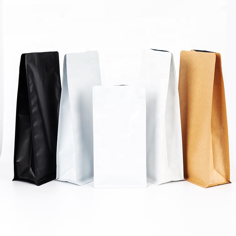 Kraft Paper Aluminum Foil Take Away Coffee Packaging Bag
