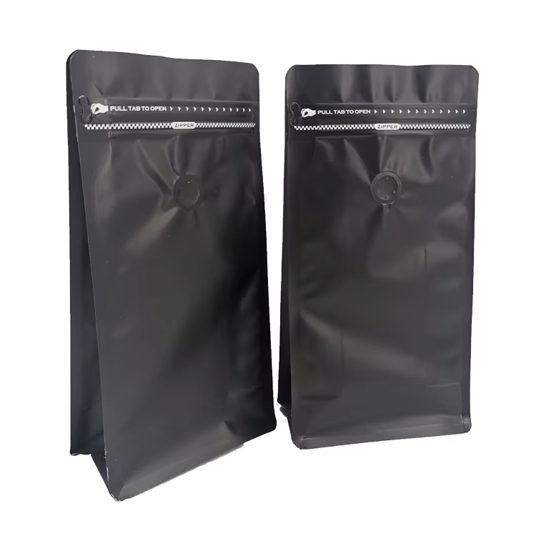 Kraft Paper Aluminum Foil Take Away Coffee Packaging Bag