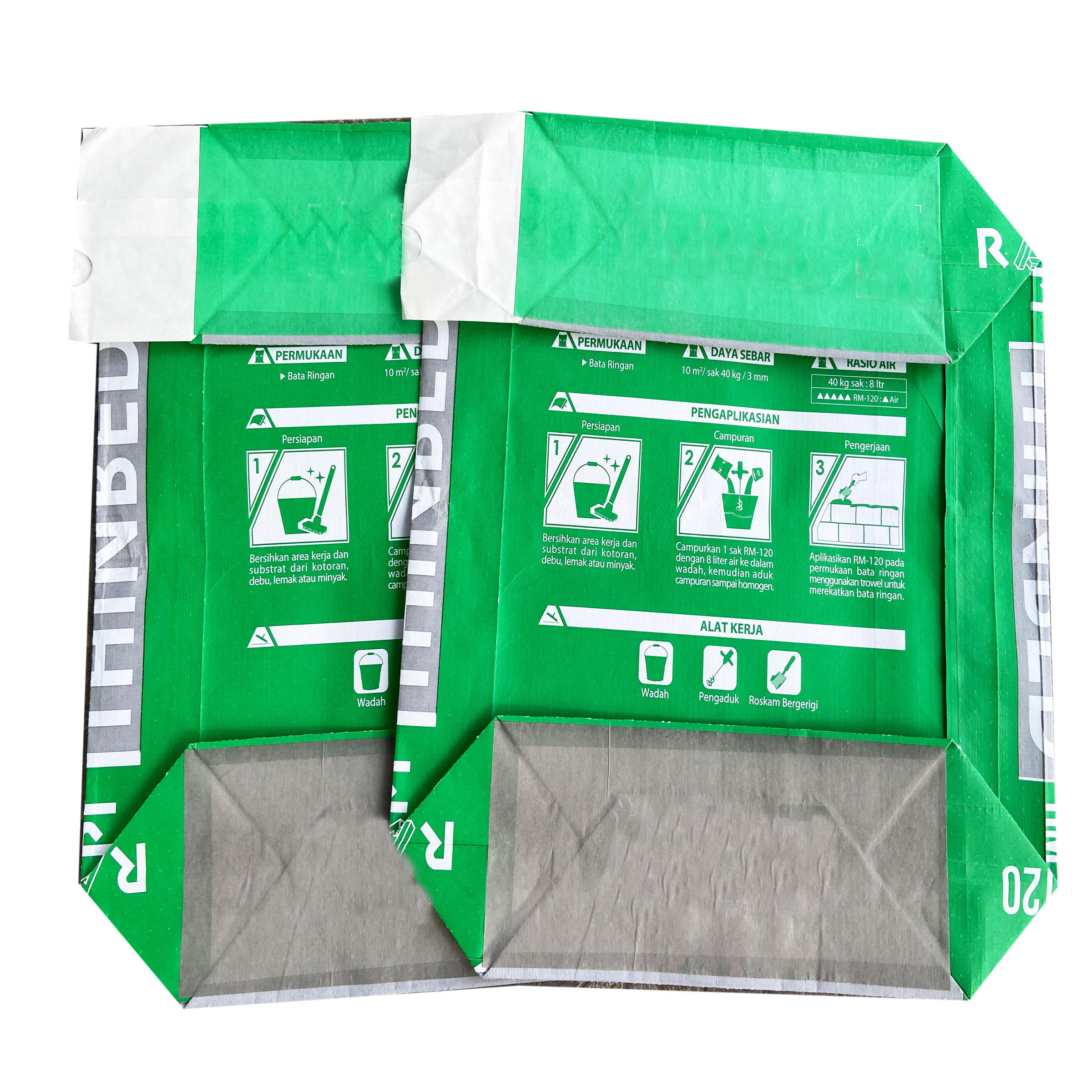 25kg 50kg Cement Bags - BOPP Laminated PP Woven Bags with Custom Brand Printing