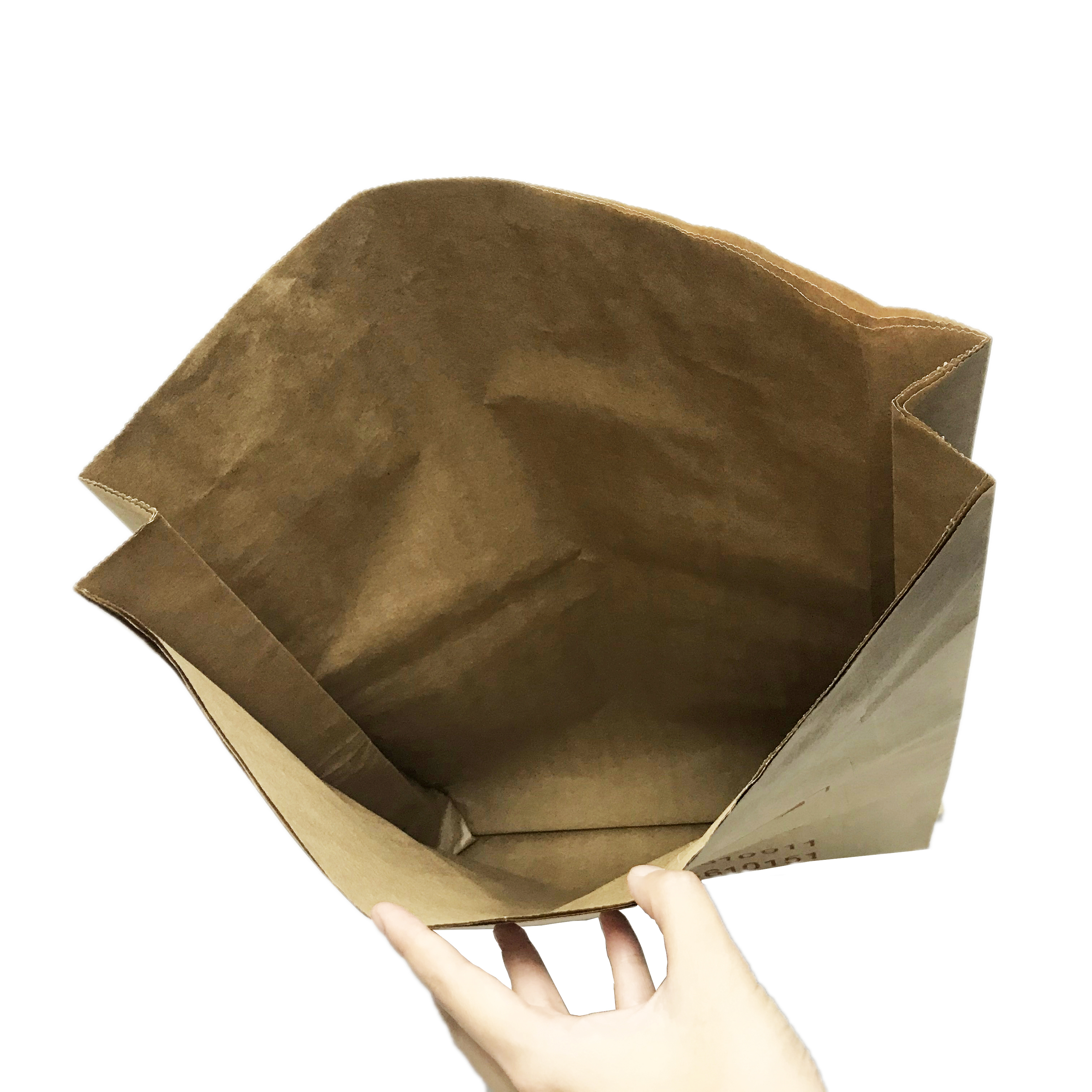 Heat Seal Flexo Printing Brown Paper Bag for Pack Resin