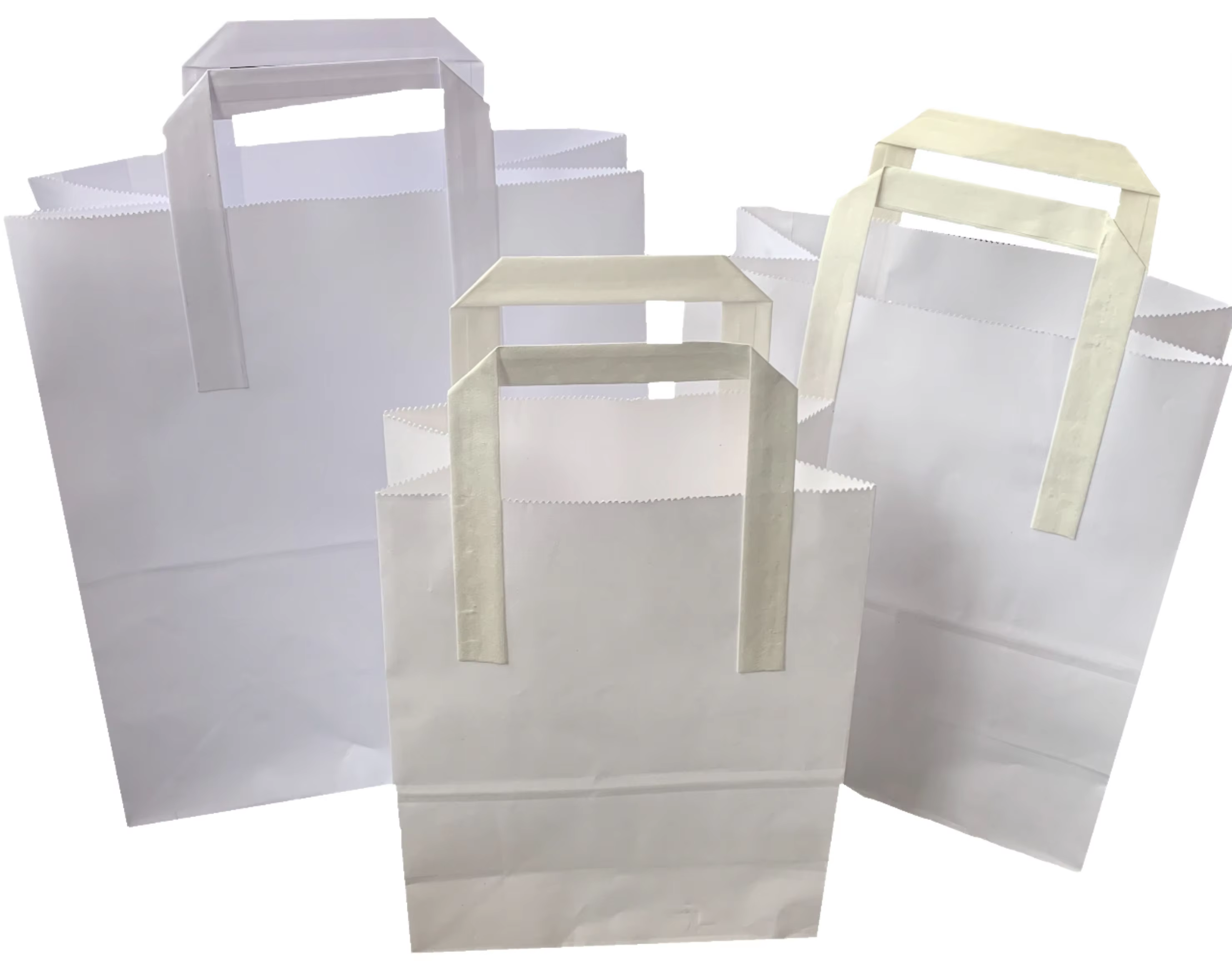 Custom Printed Food Takeaway Bags with Handle - Wholesale Kraft Paper Square Bottom Bags