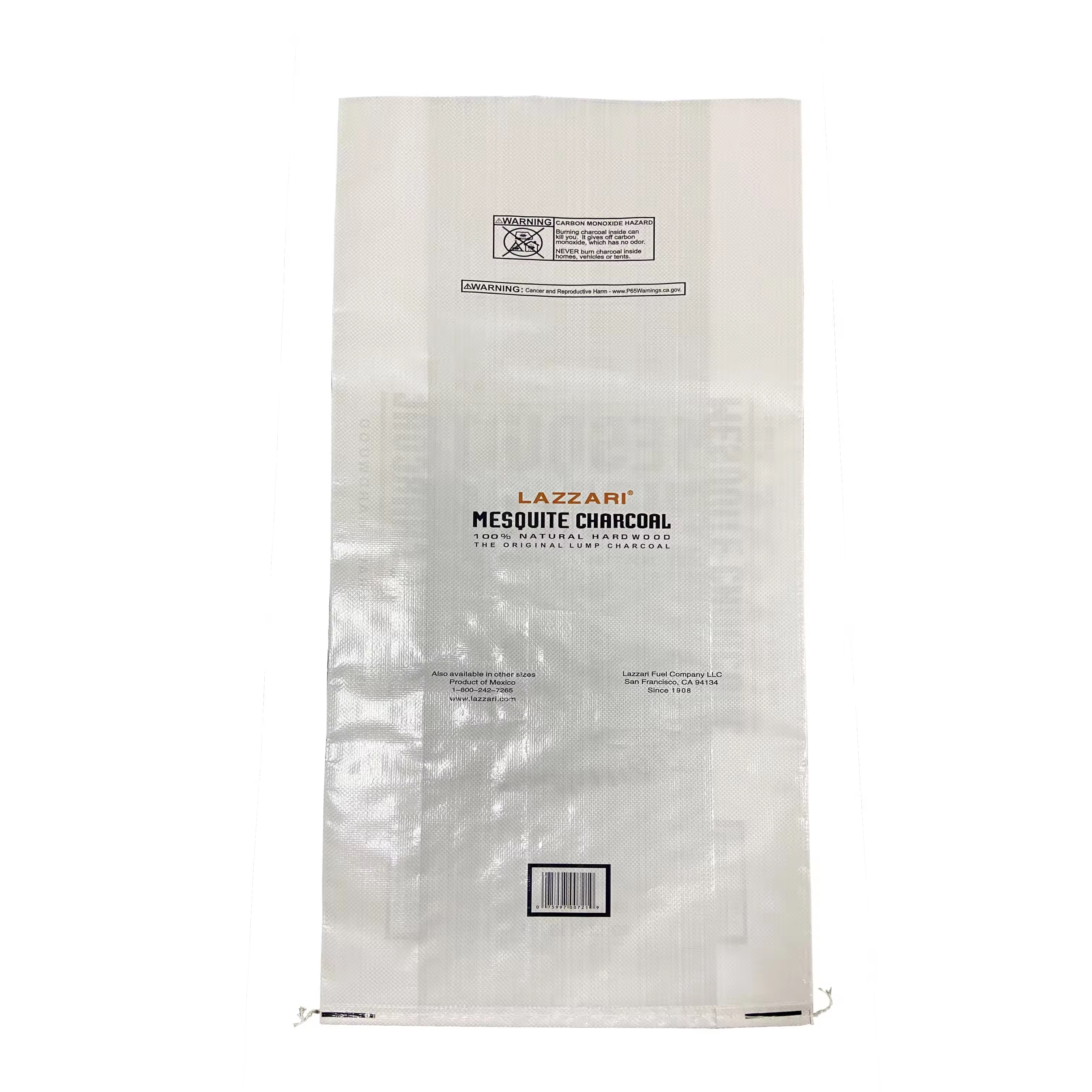 Paper laminated PP Woven Lazzari Mesquite Charcoal packaging bag