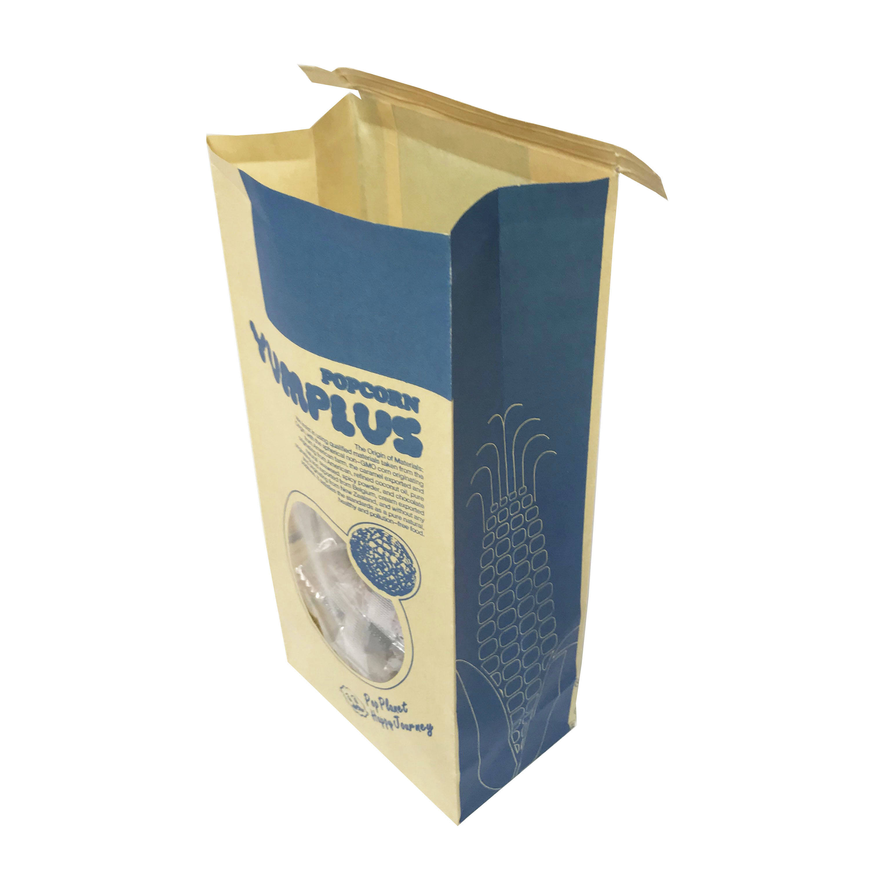 Grease Proof Bags with Transparent Window & Tin Tie - Resealable Food Packaging for Coffee, Snacks