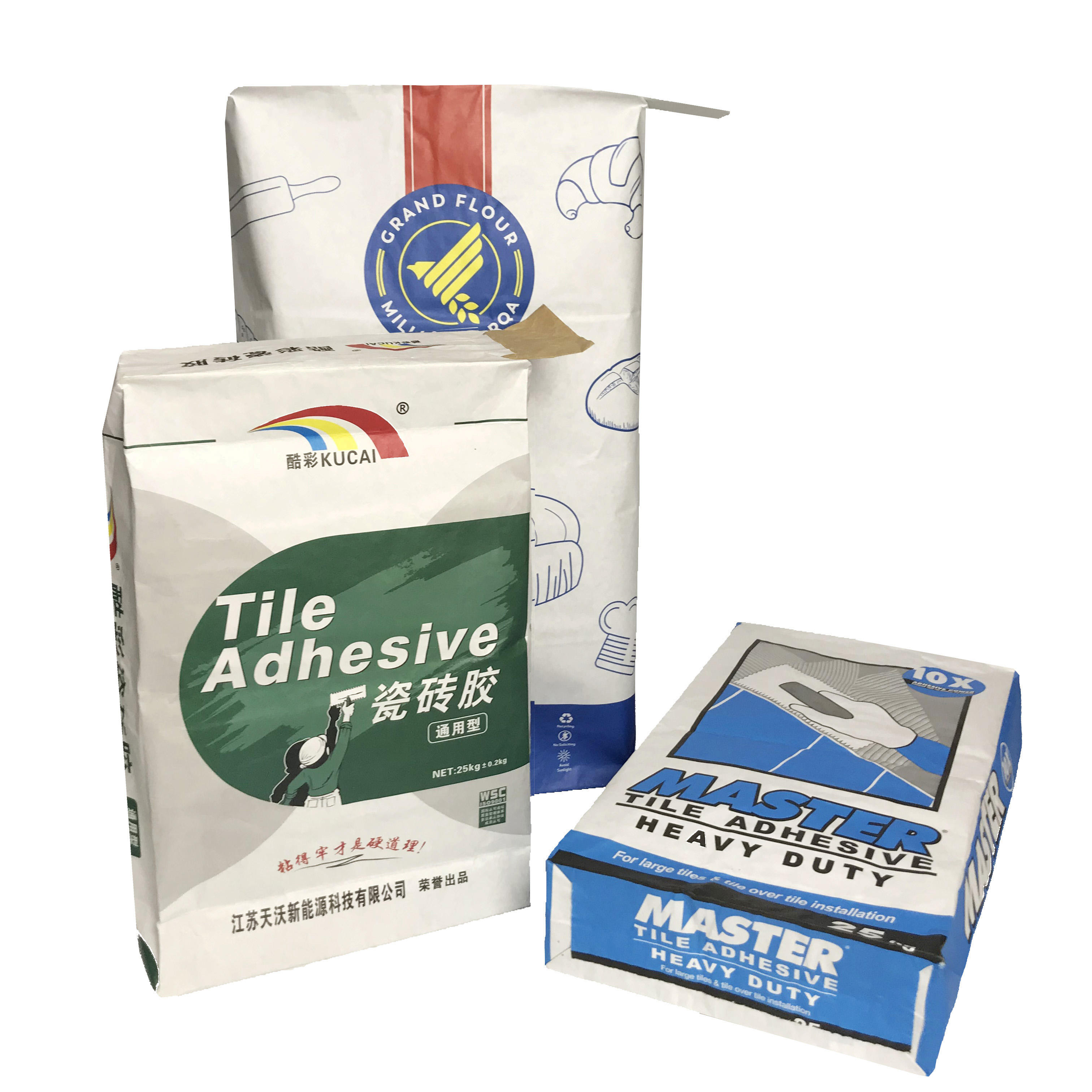 Kraft Paper Roll for Cement Bags - Raw Material for 20kg 25kg Heat Seal Valve Bags, Flexo Printing