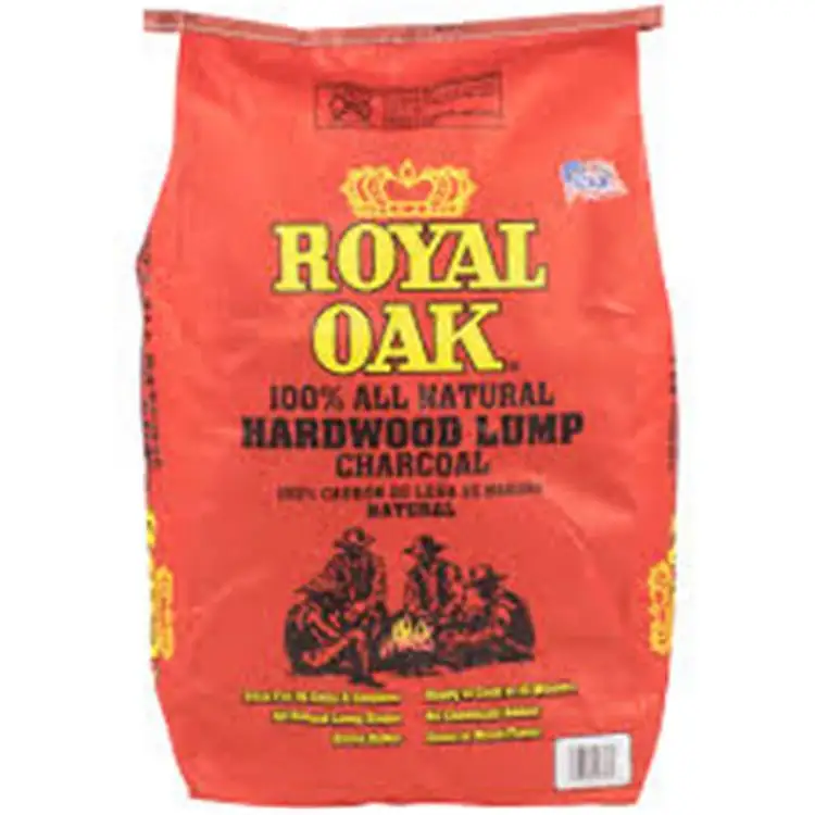 Red Colorful printing Royal Oak Hardwood Lump Charcoal bag
