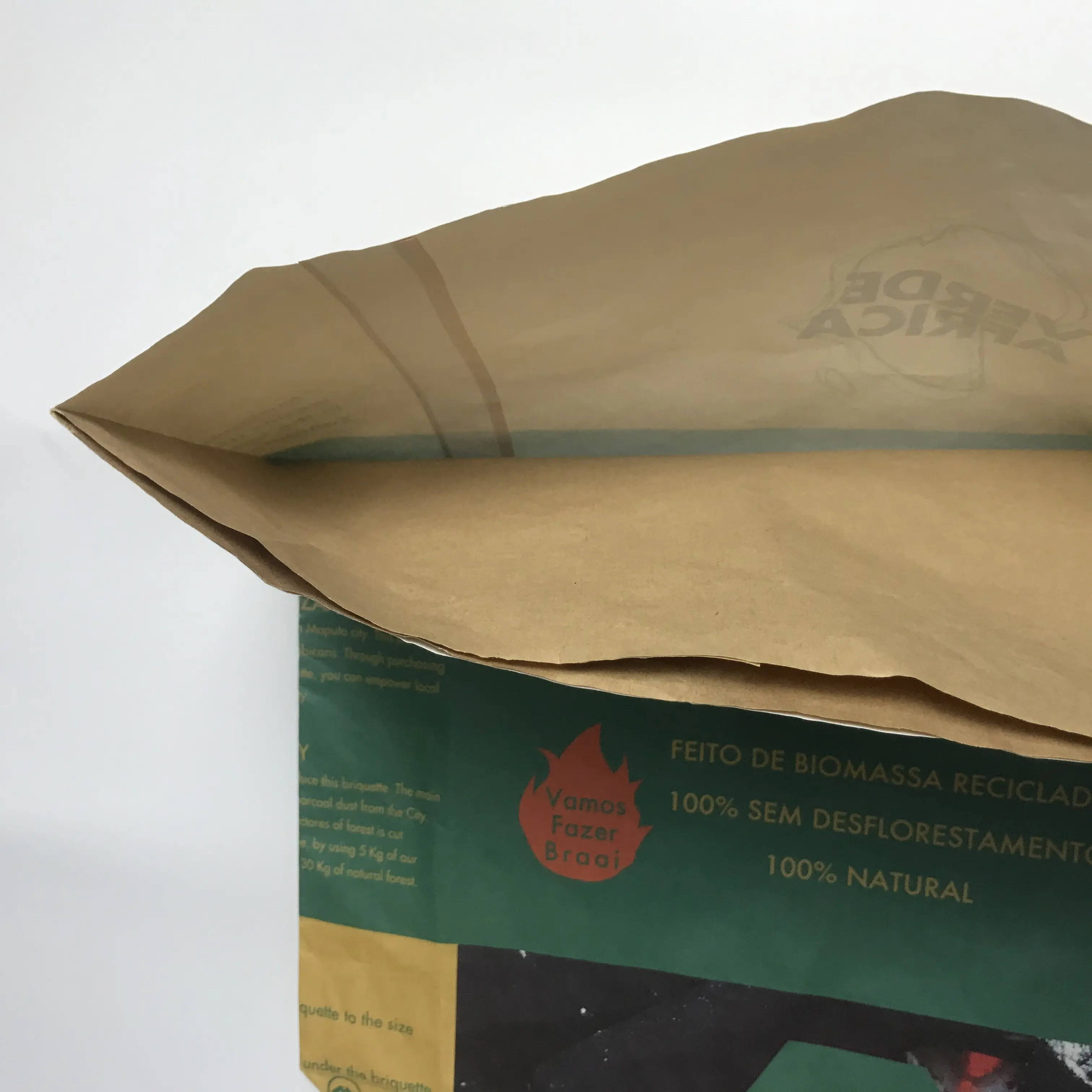 High strength 3ply Macamanene Green Briquette charcoal bag