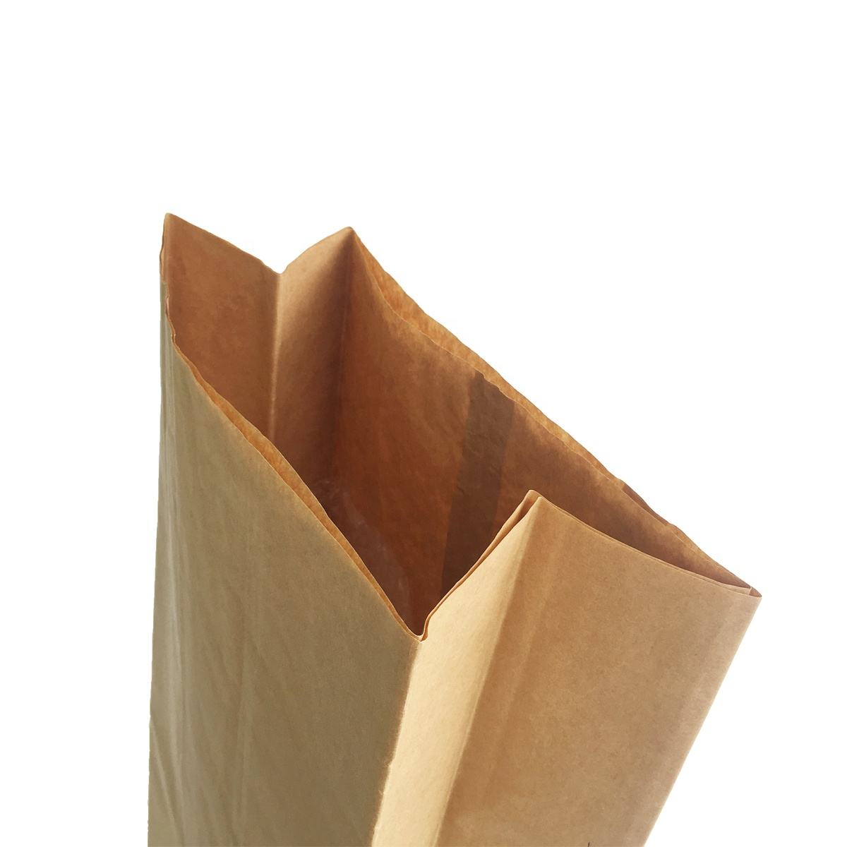 Square Bottom Kraft Paper Bags for Flour - Customized 3-Ply Recyclable & Heat Sealable for Cocoa Powder