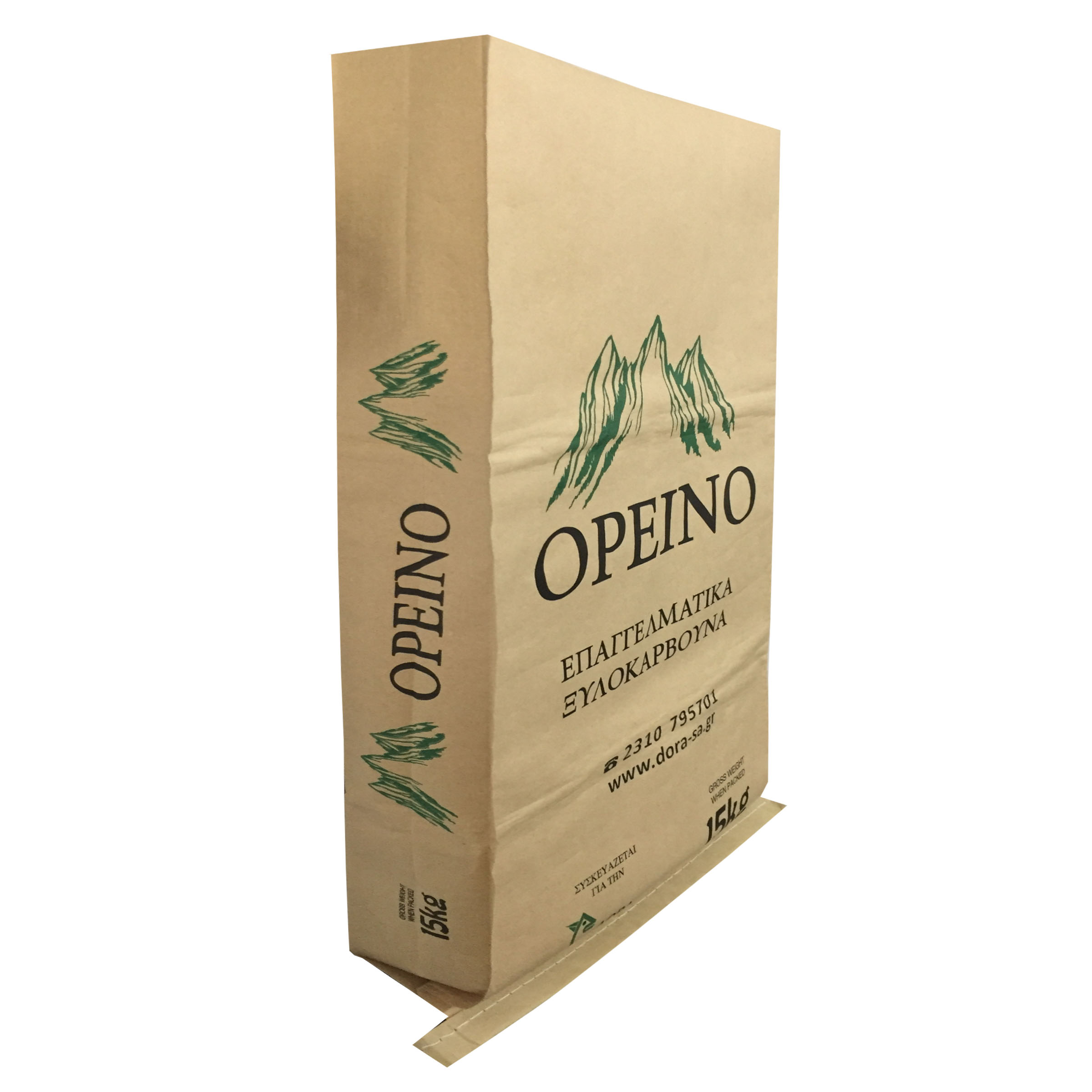 Kraft paper laminate pp woven Opeino Professional BBQ Charcoal bag
