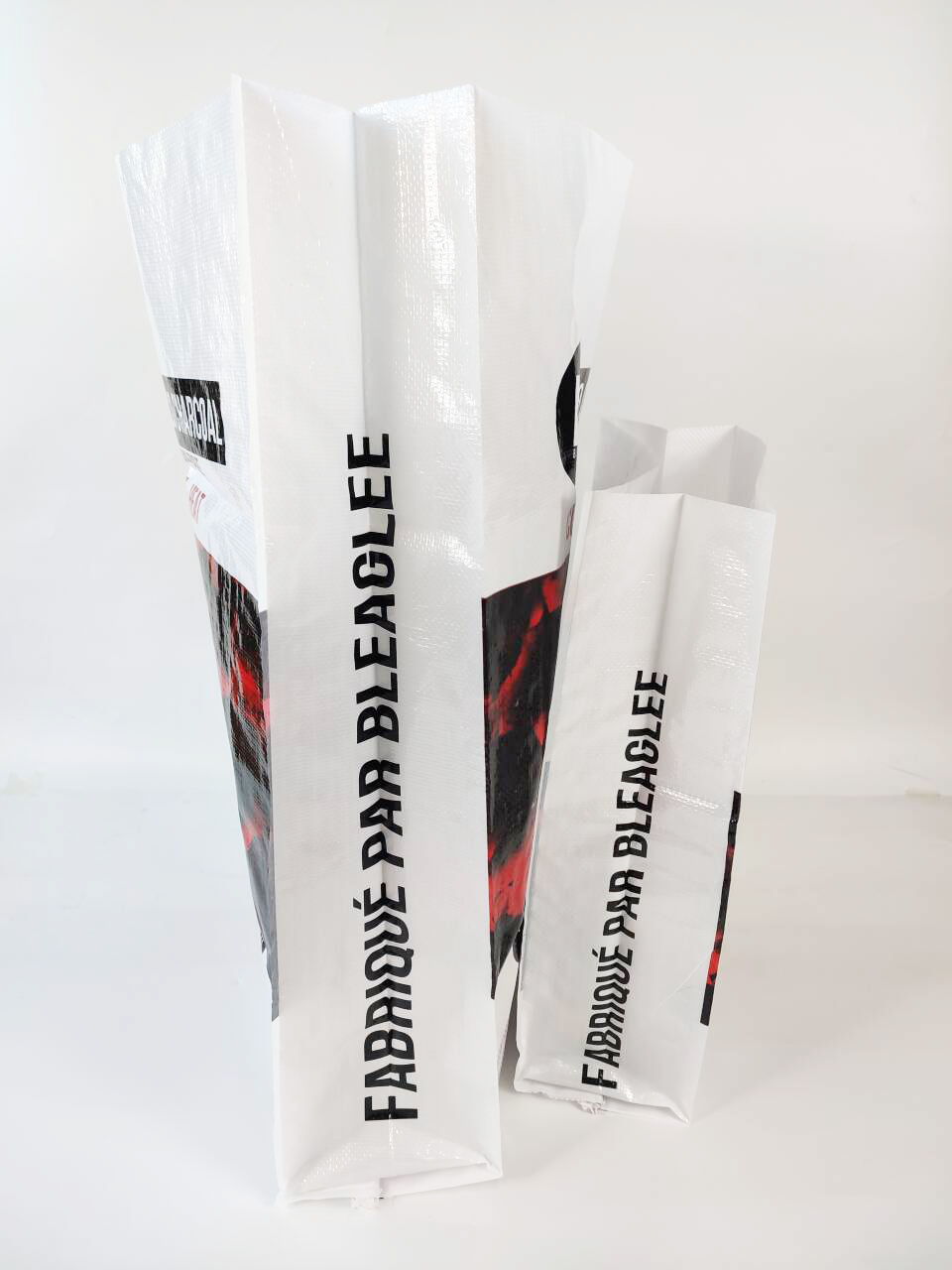 White Bopp Laminated PP Woven Cherry Briquettes charcoal bag 