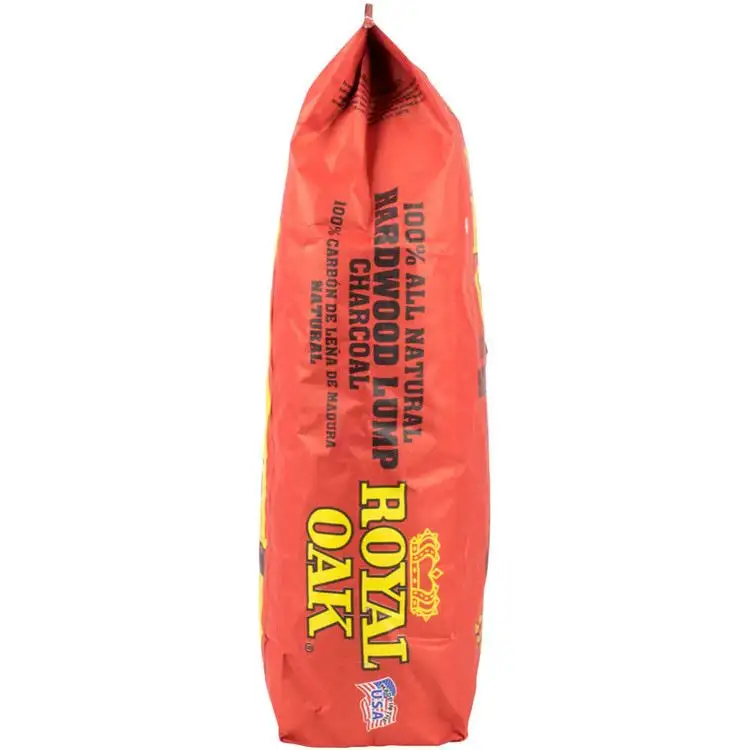 Red Colorful printing Royal Oak Hardwood Lump Charcoal bag