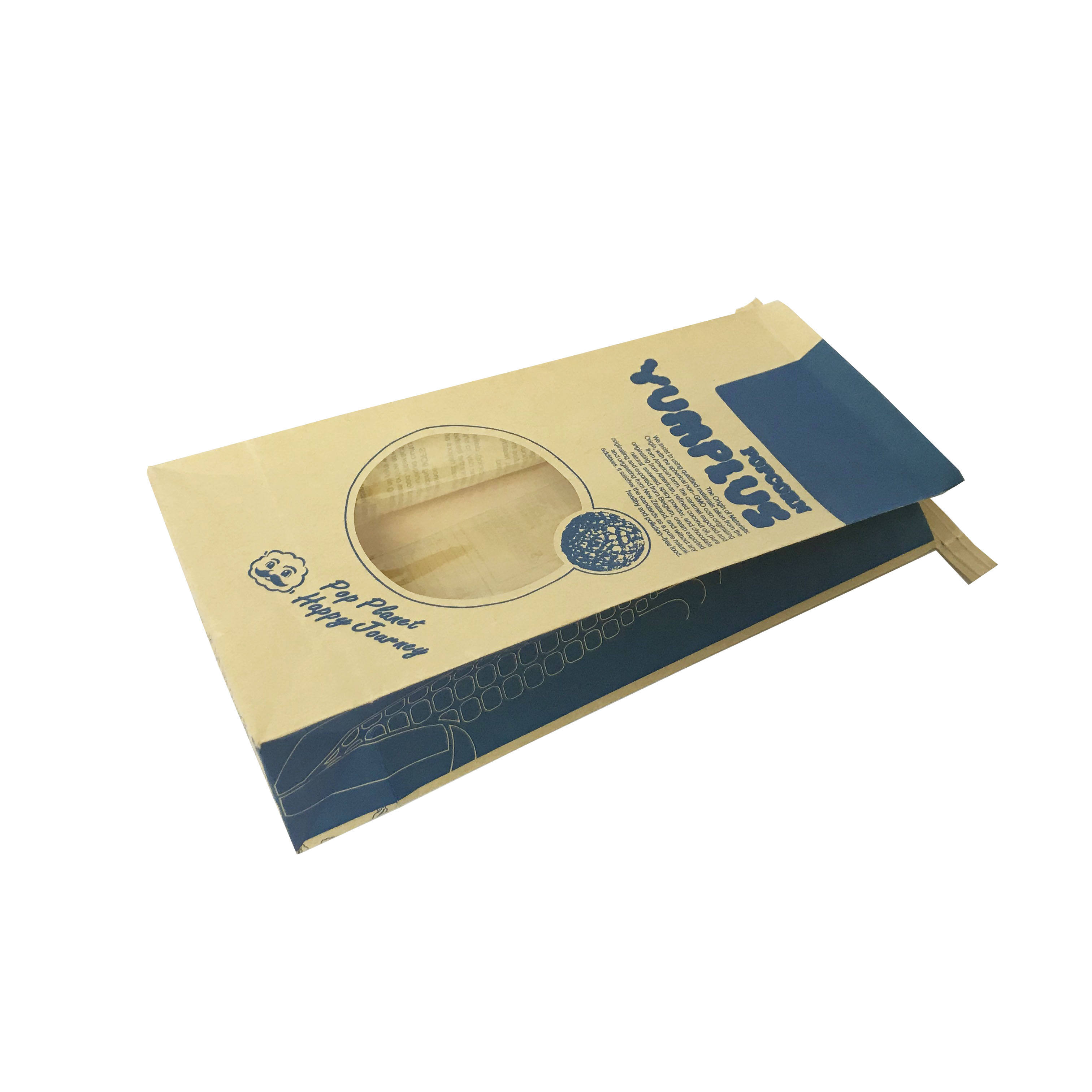 Grease Proof Bags with Transparent Window & Tin Tie - Resealable Food Packaging for Coffee, Snacks