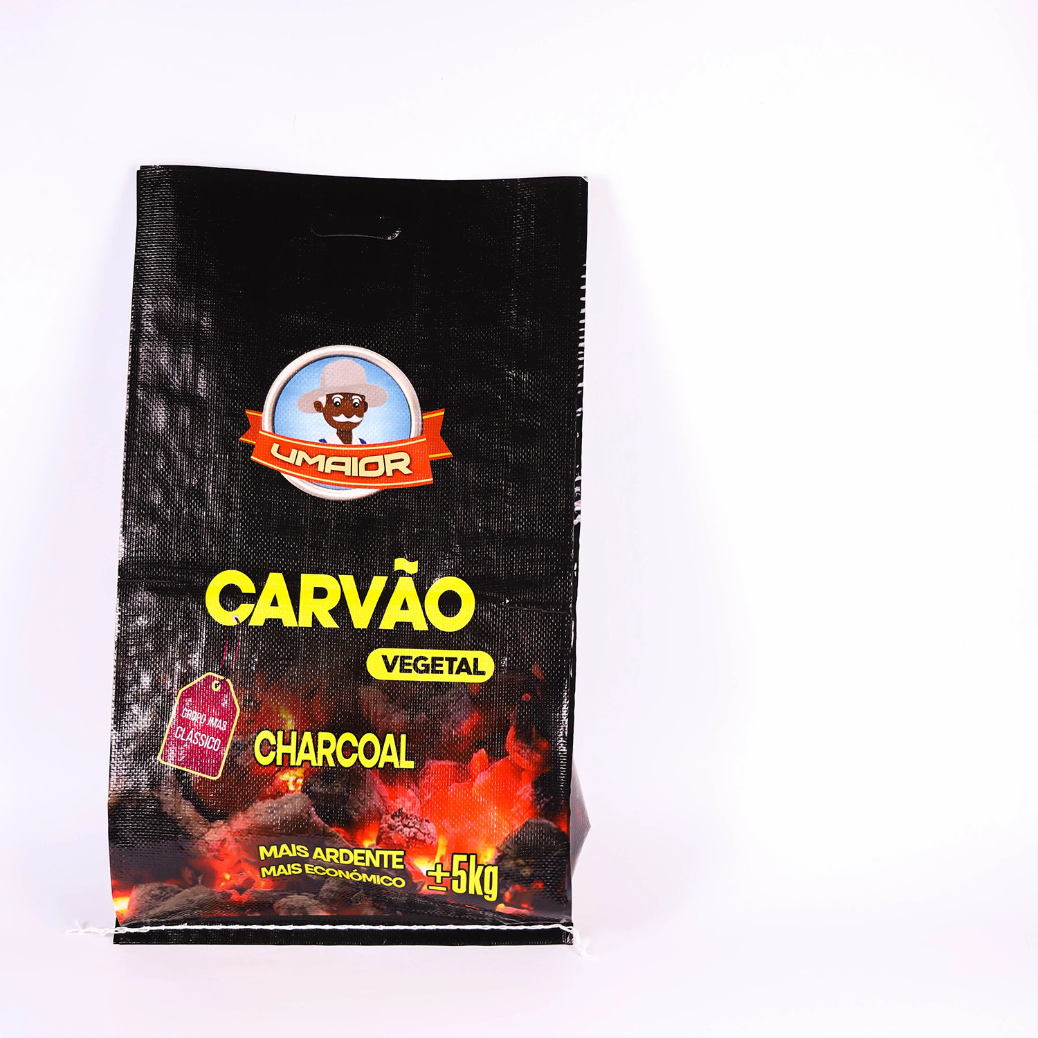 Reusable BOPP laminated PP Woven Vegetal Charcoal 5kg bag