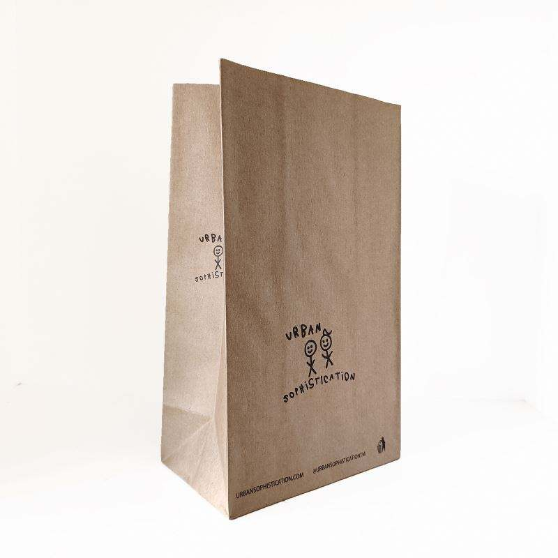 Small Kraft Paper Bags - Food Grade 50g to 500g SOS Brown Packaging for Medicine & Food
