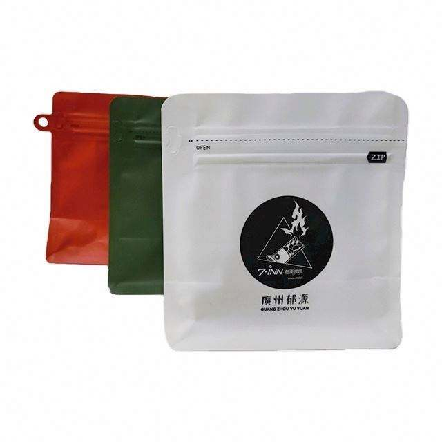 Aluminum Foil Coffee Bags - Custom Matte Printing Flat Bottom Pouch with Zipper for 250g 1kg
