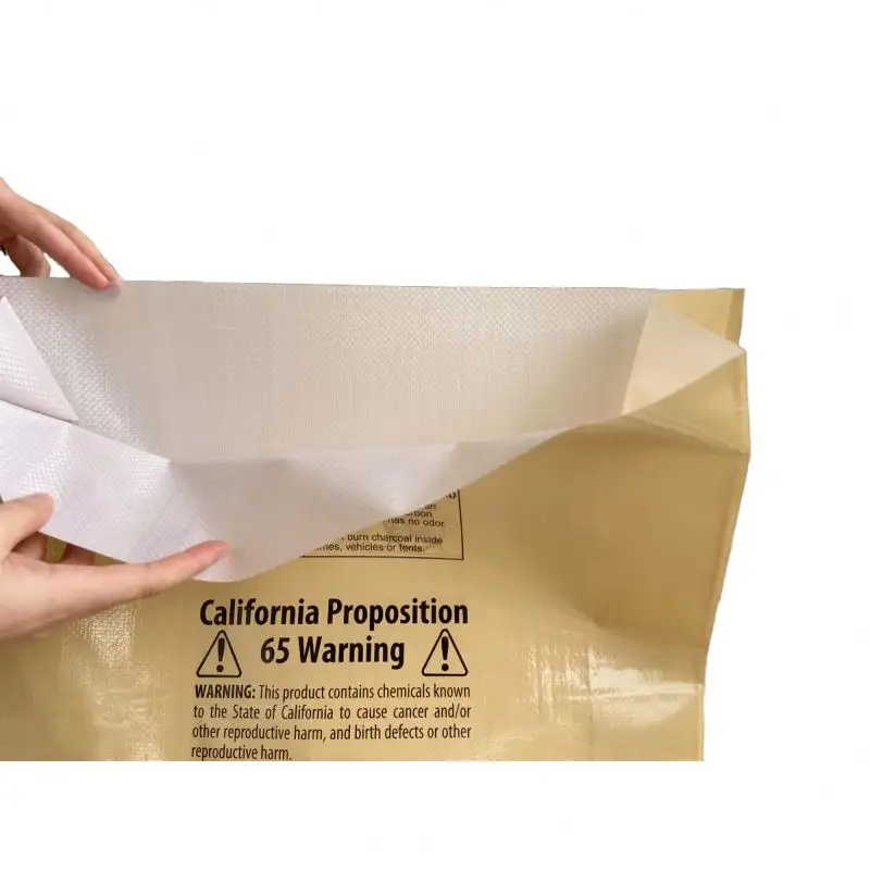 Paper laminated PP Woven Sysco Reliance Mesquite Lump Charcoal bag