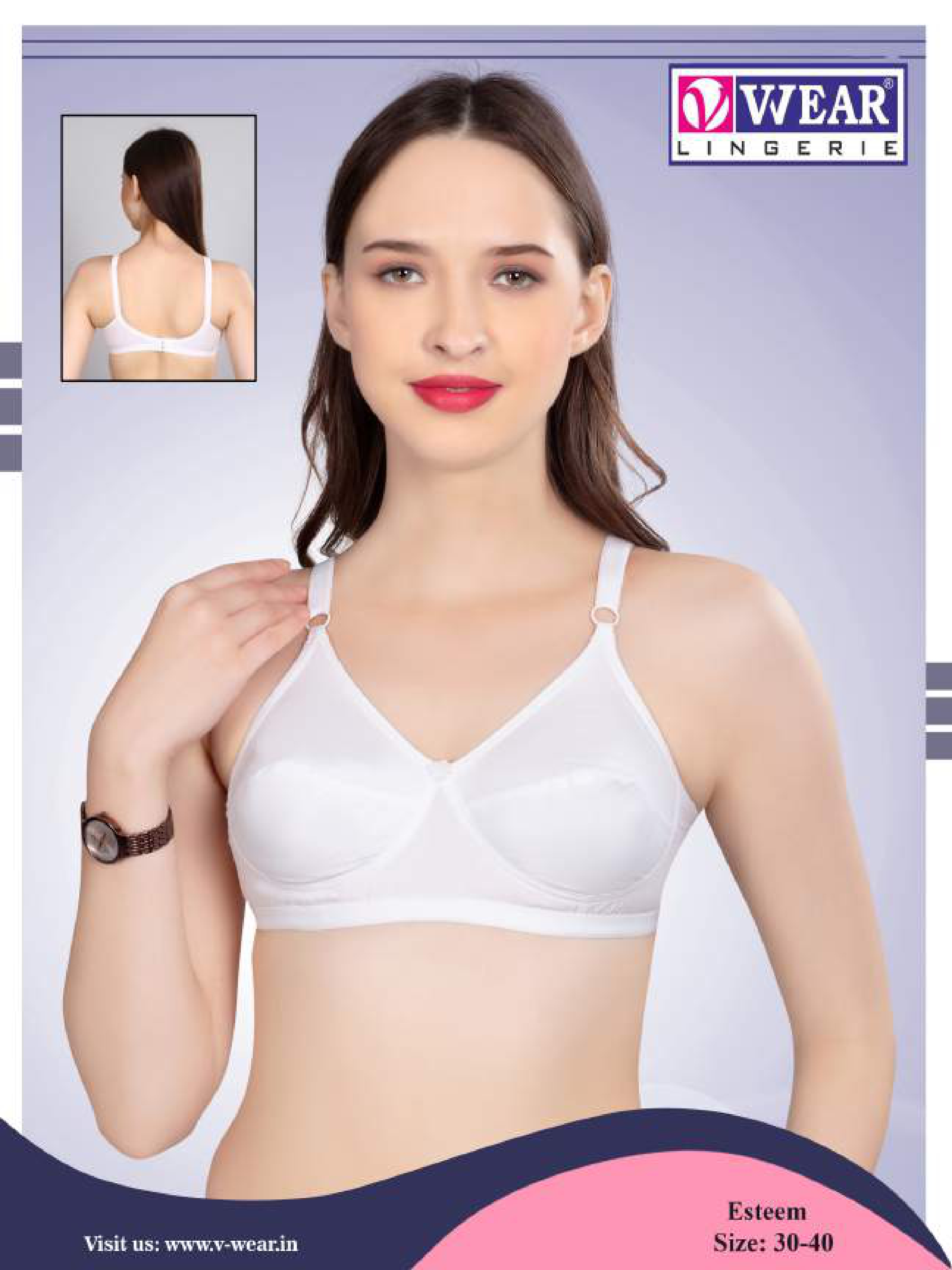 Women's White Esteem Bra