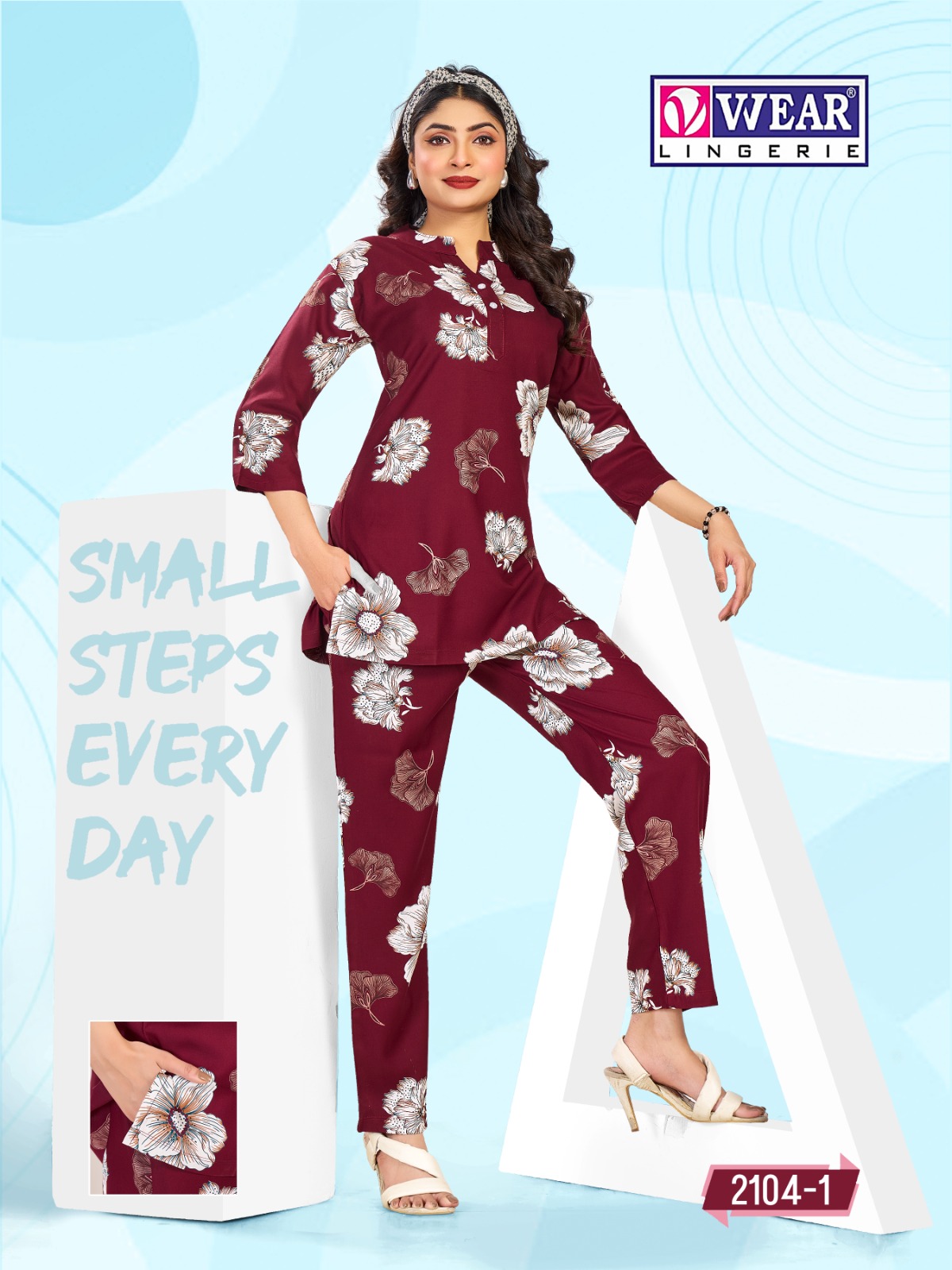 Floral Printed Nightwear Set