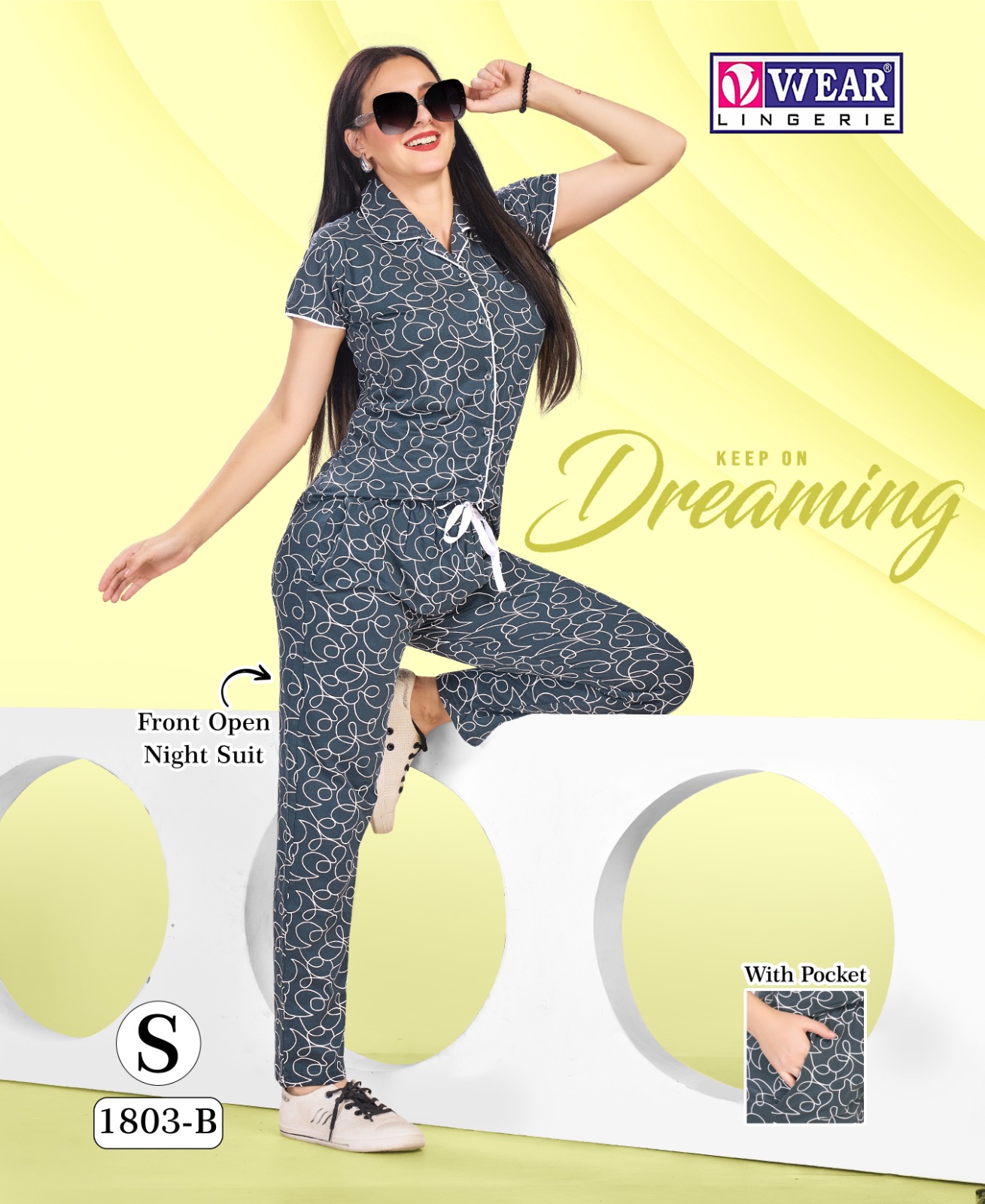 Front Open Night Suit