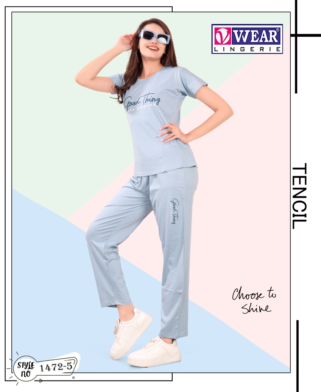 Light Blue Tencel Lounge Set