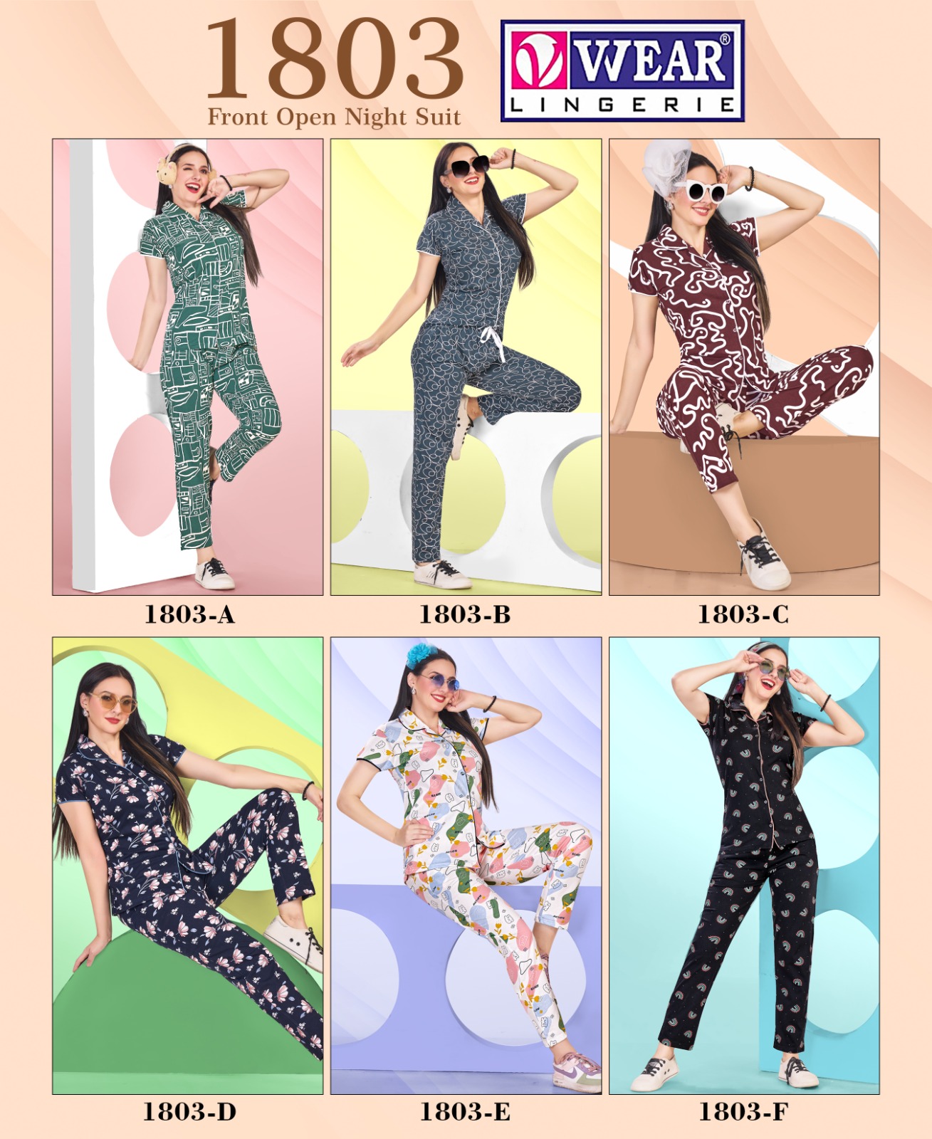 Front Open Night Suit