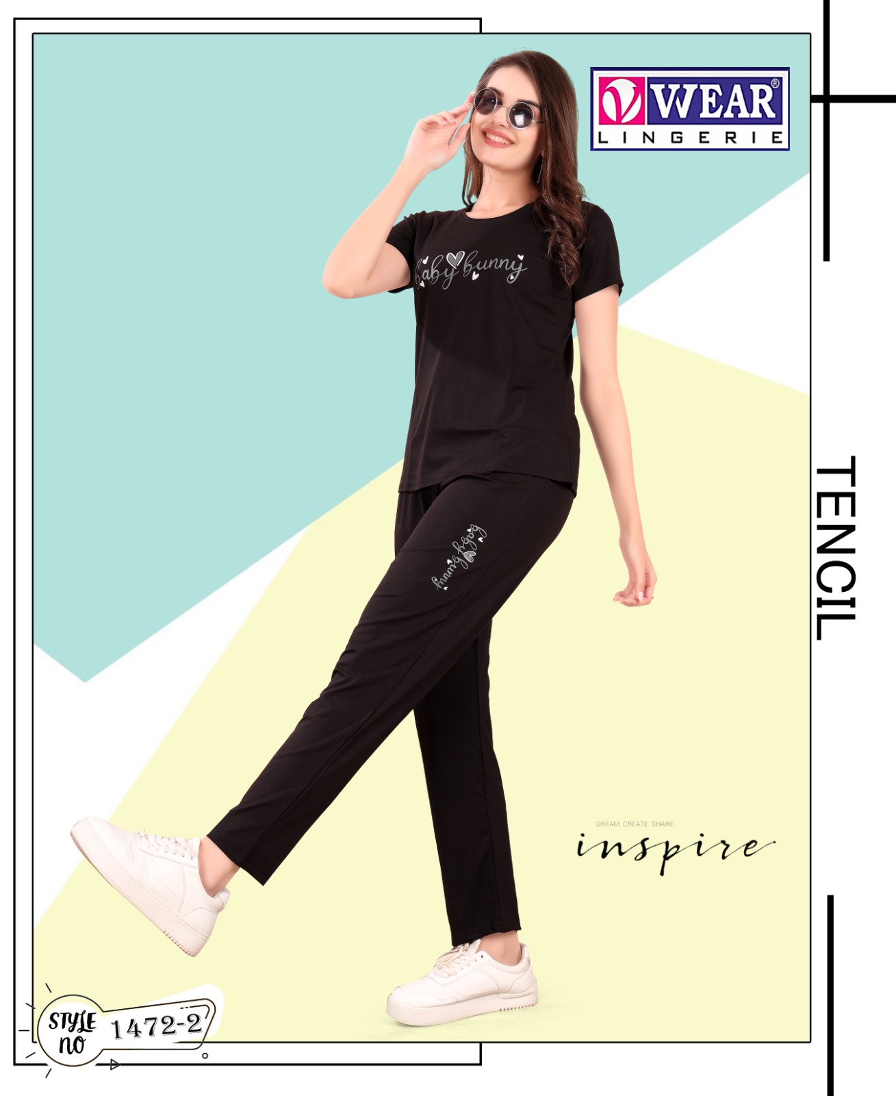 Black Tencel Loungewear Set