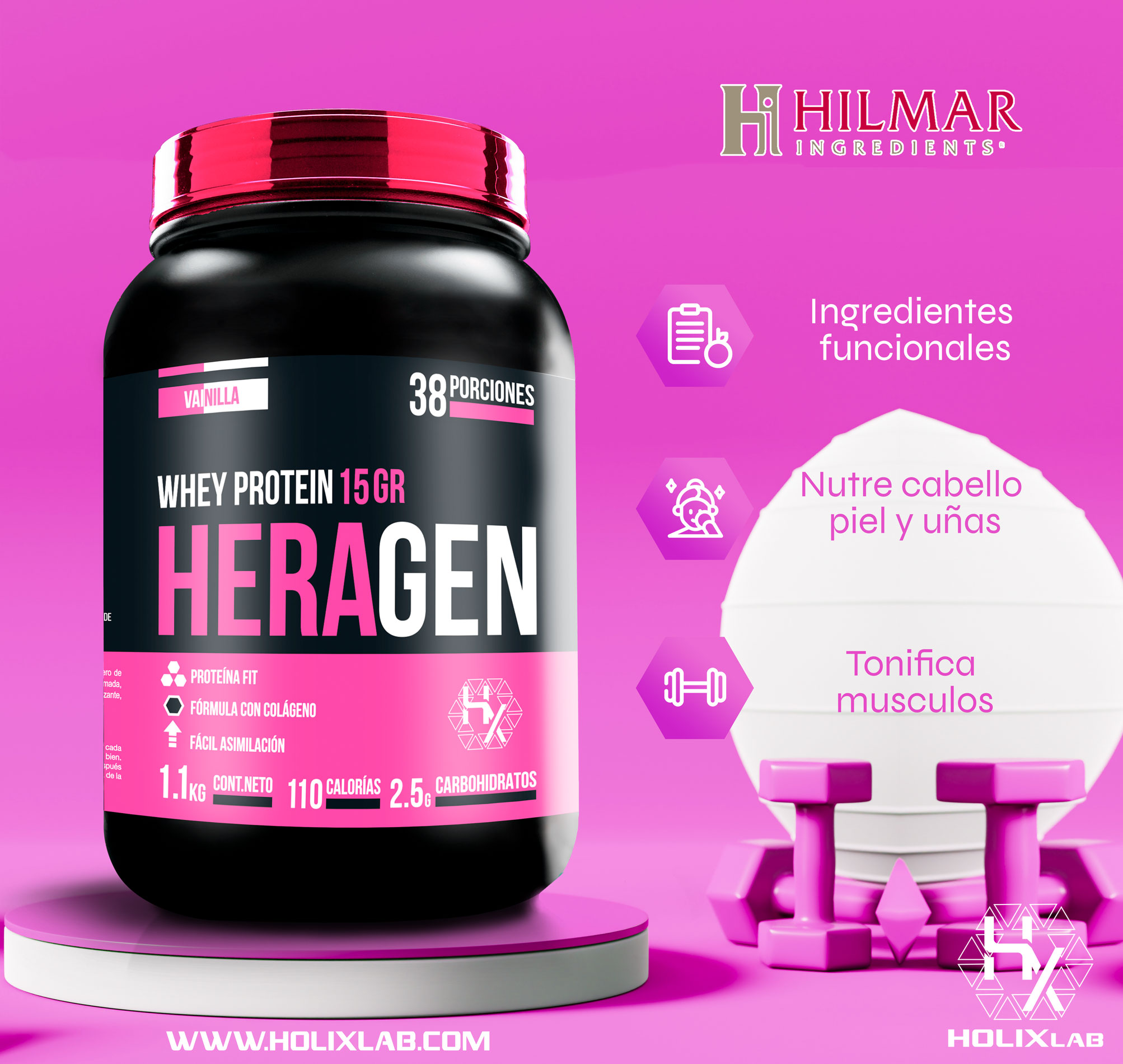 HERAGEN 1KG - PROTEINA MAS COLAGENO