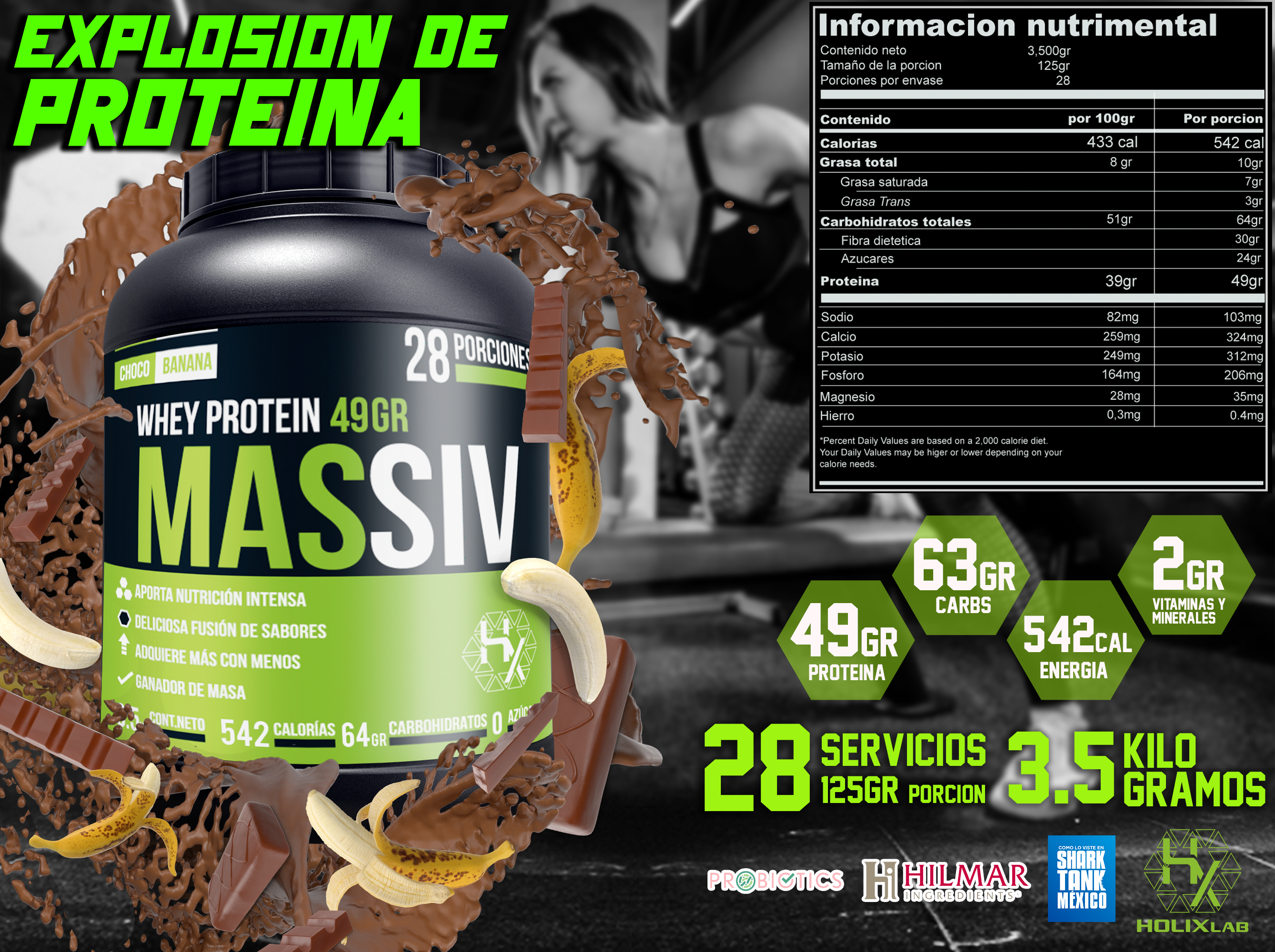 MASSIV 3.5KG - Proteina + Carbohidratos