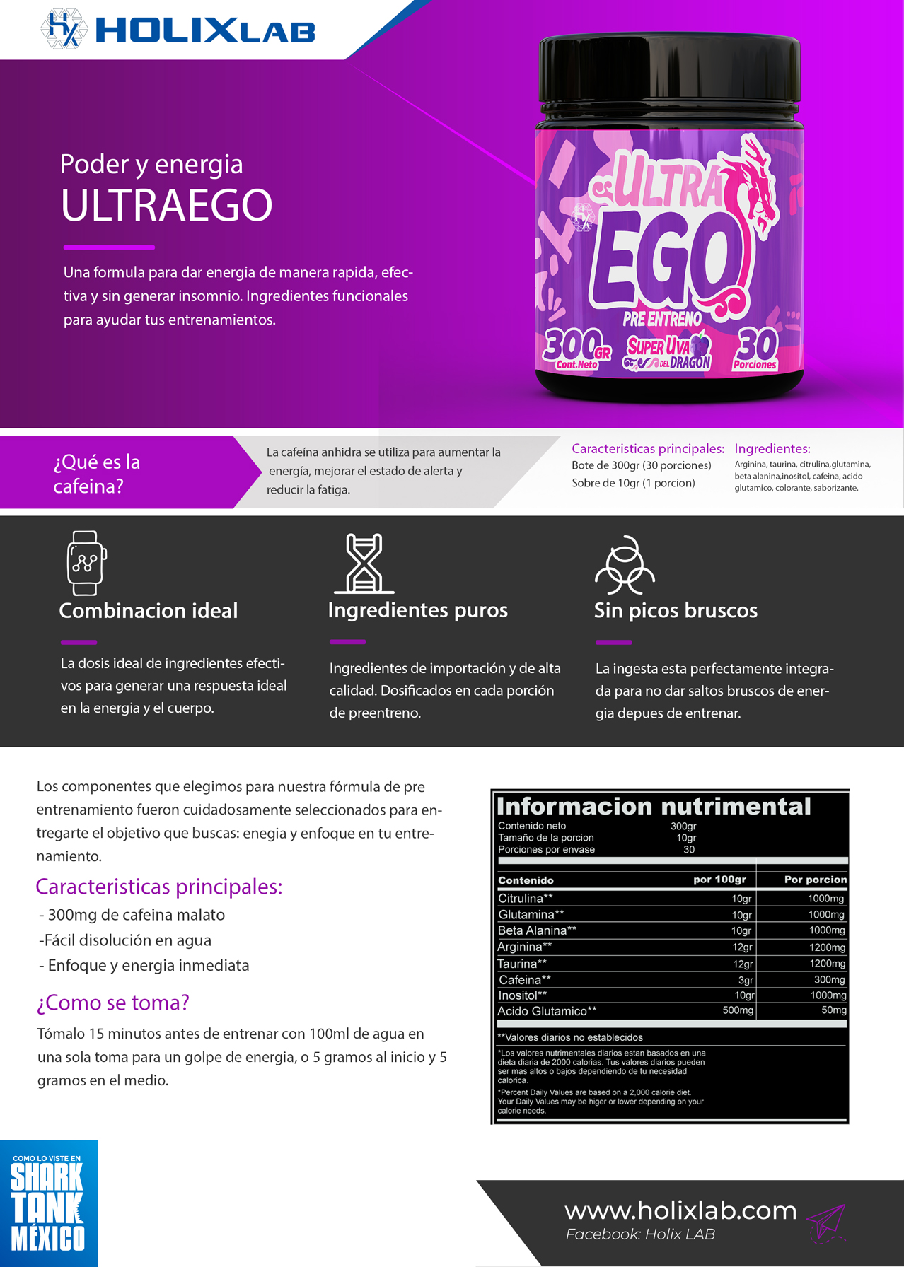 ultraego  - preentreno sabor UVA