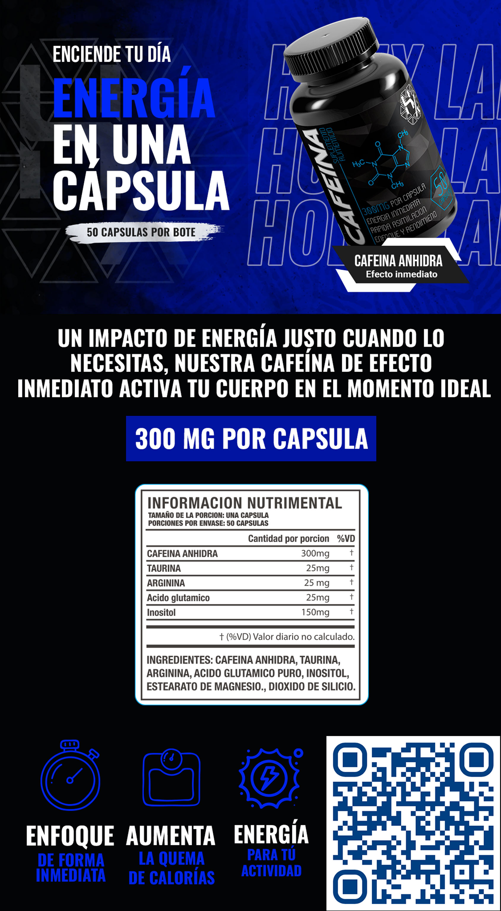 CAFEINA  50caps 