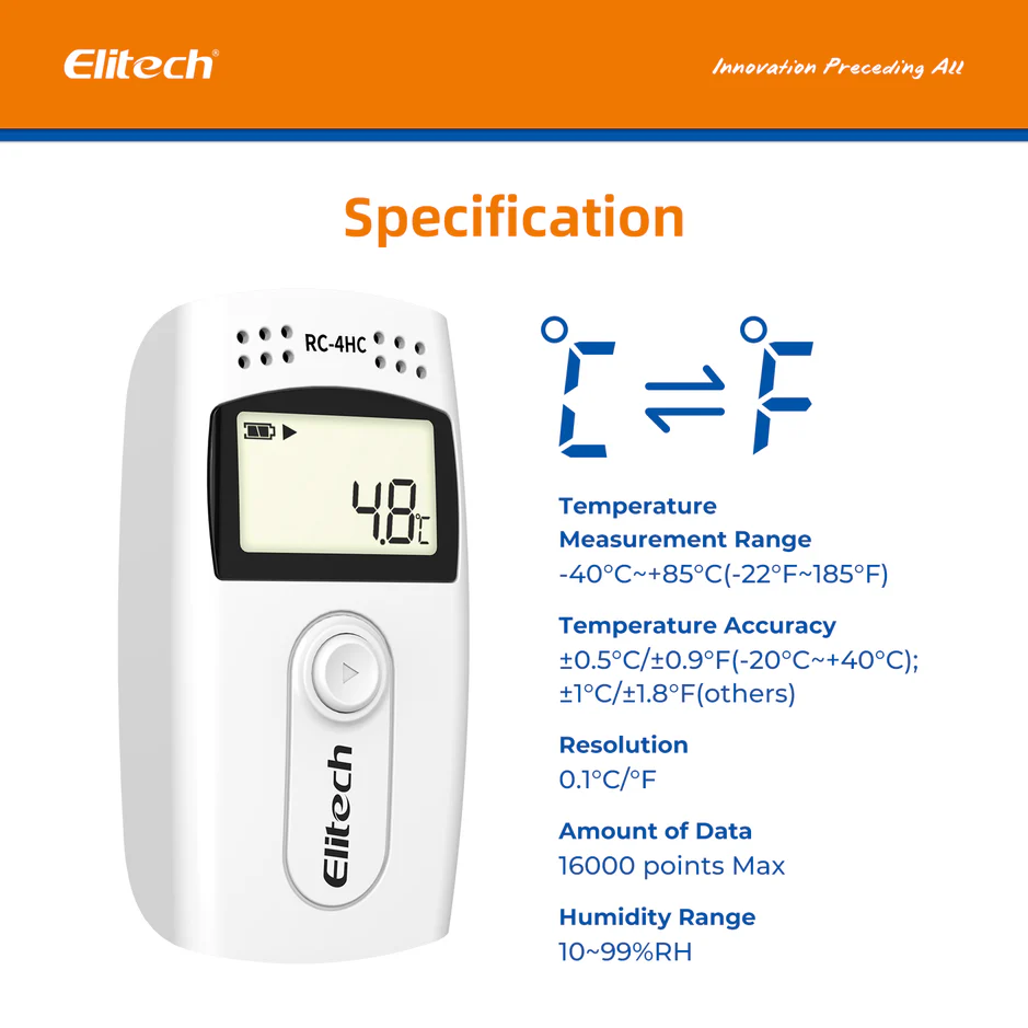 RC-4HC Temperature and Humidity Data Logger (USB)