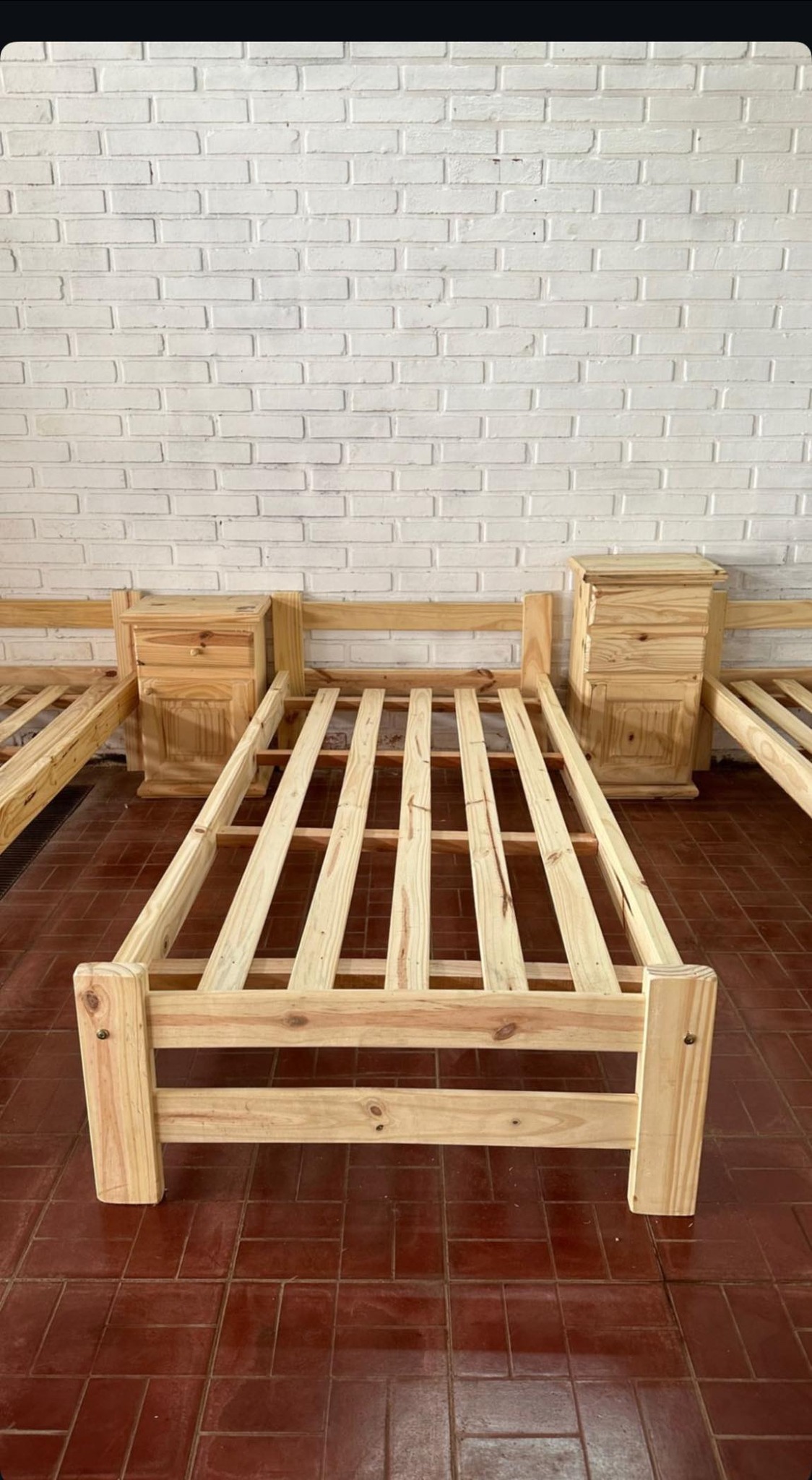 Cama pno macizo 1 plaza