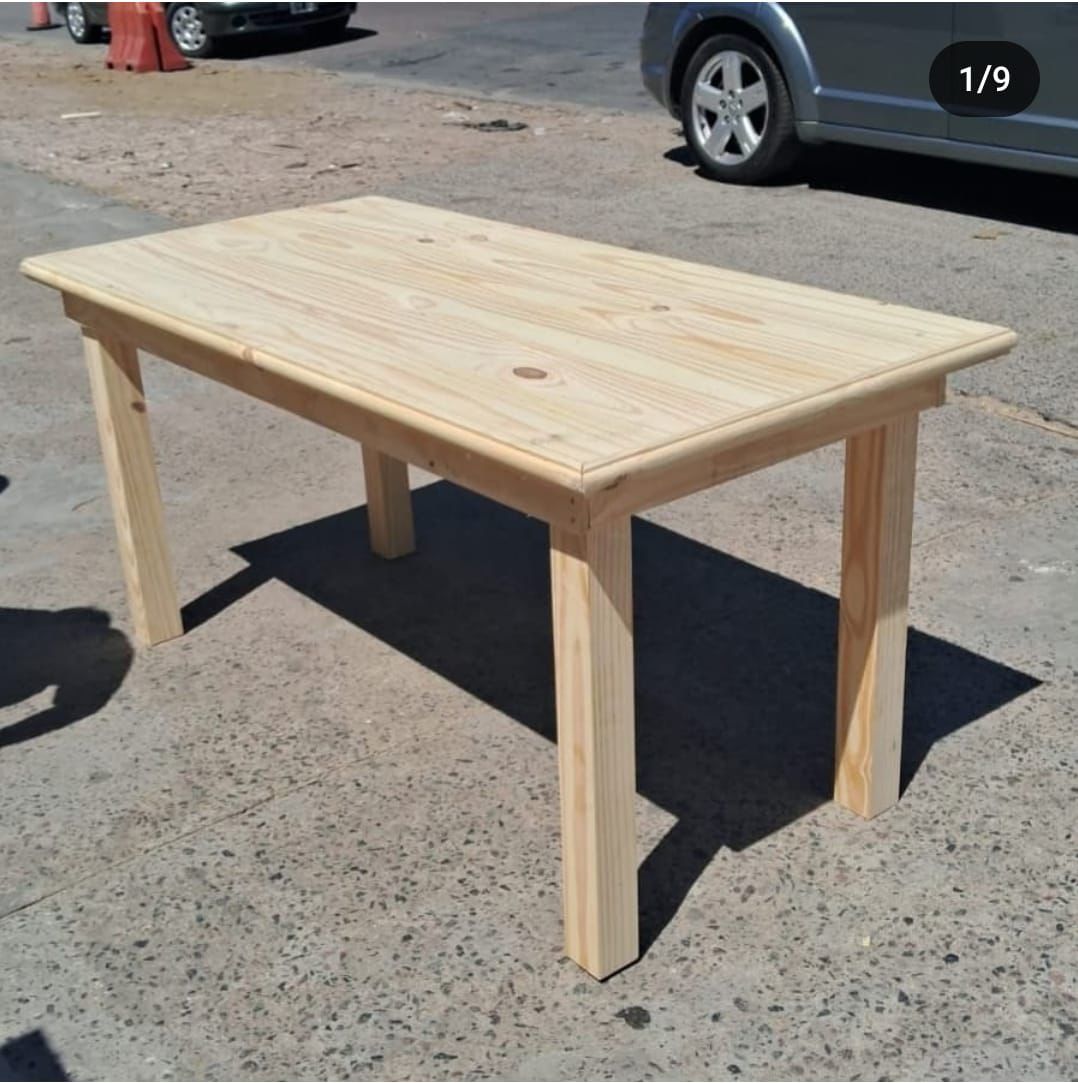 Mesa maciza de comedor 1,00 x 0,80