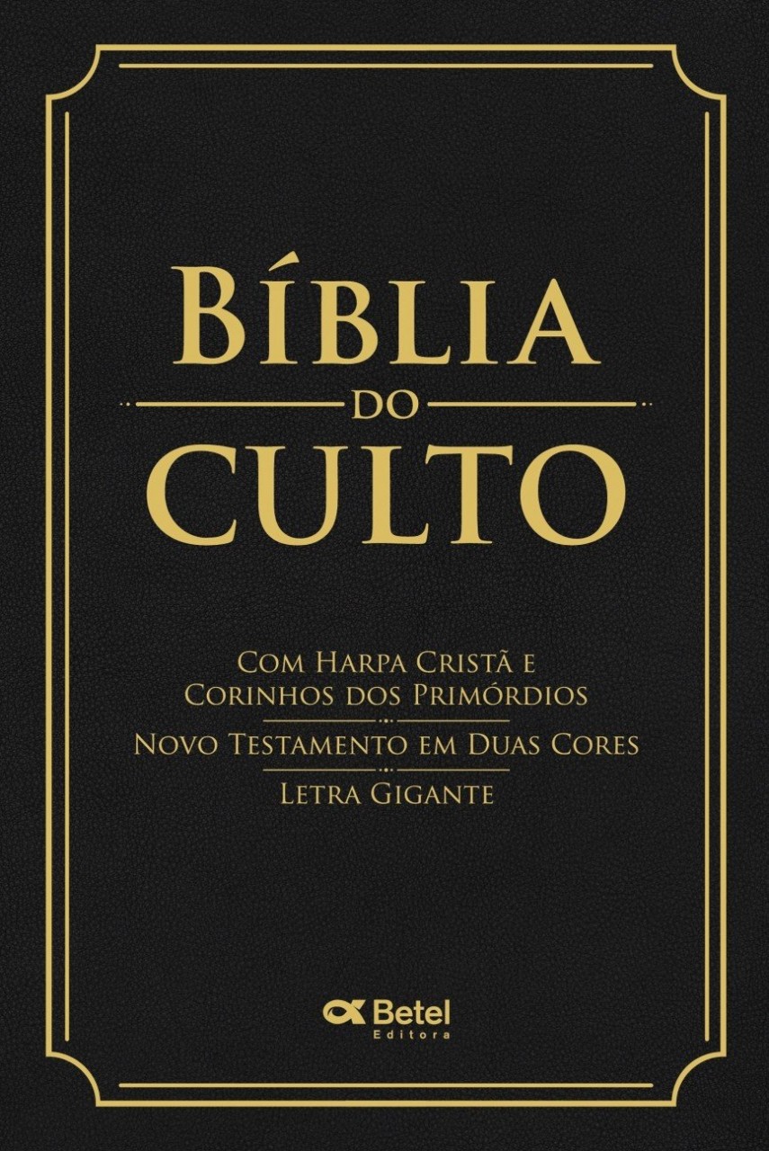 Bíblia do Culto com harpa cristã e corinhos