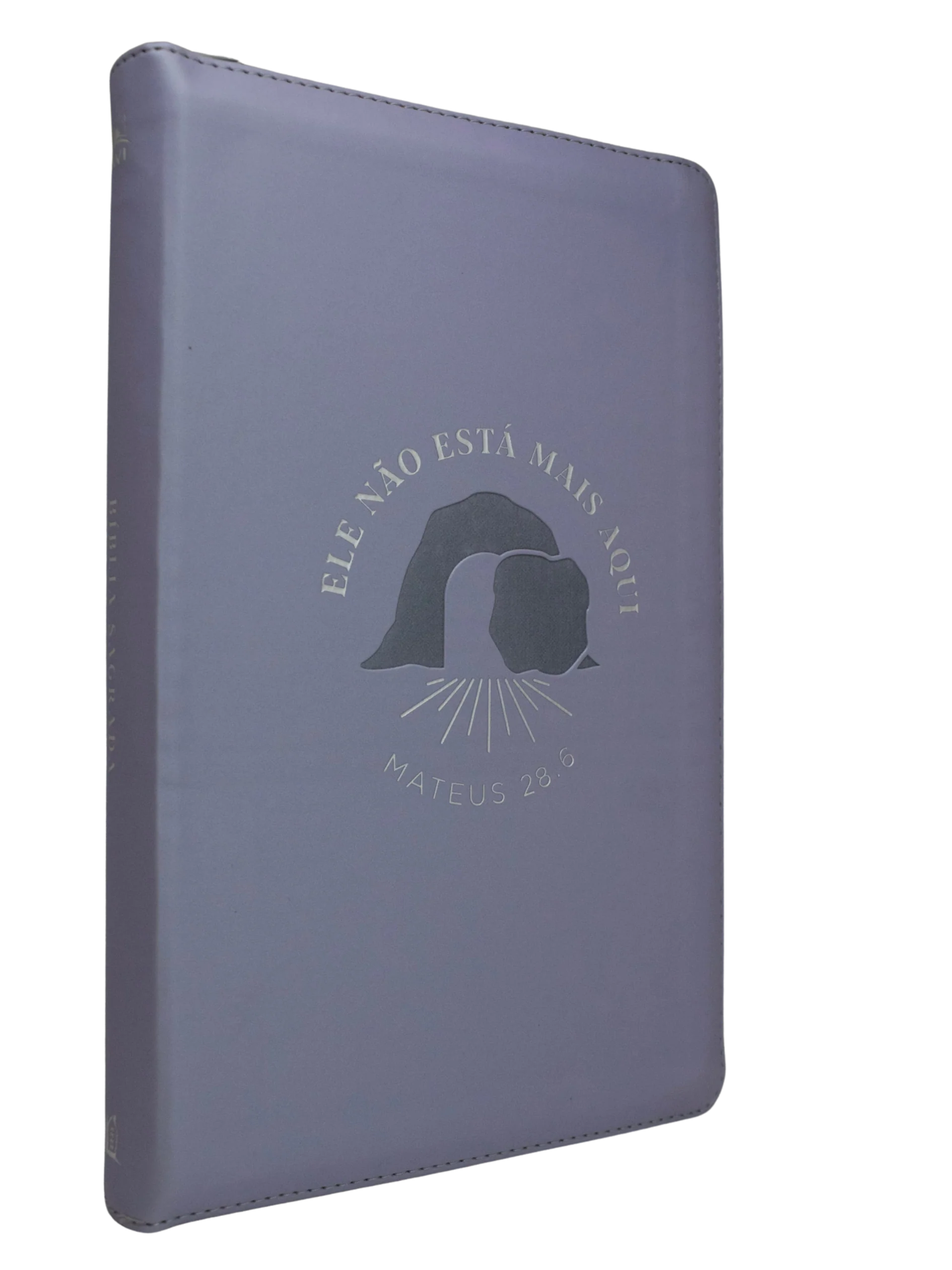 Bíblia NVI com zíper: Ele não está mais aqui, courosoft cinza com toque emborrachado, Leitura Perfeita: Nova Versão Internacional