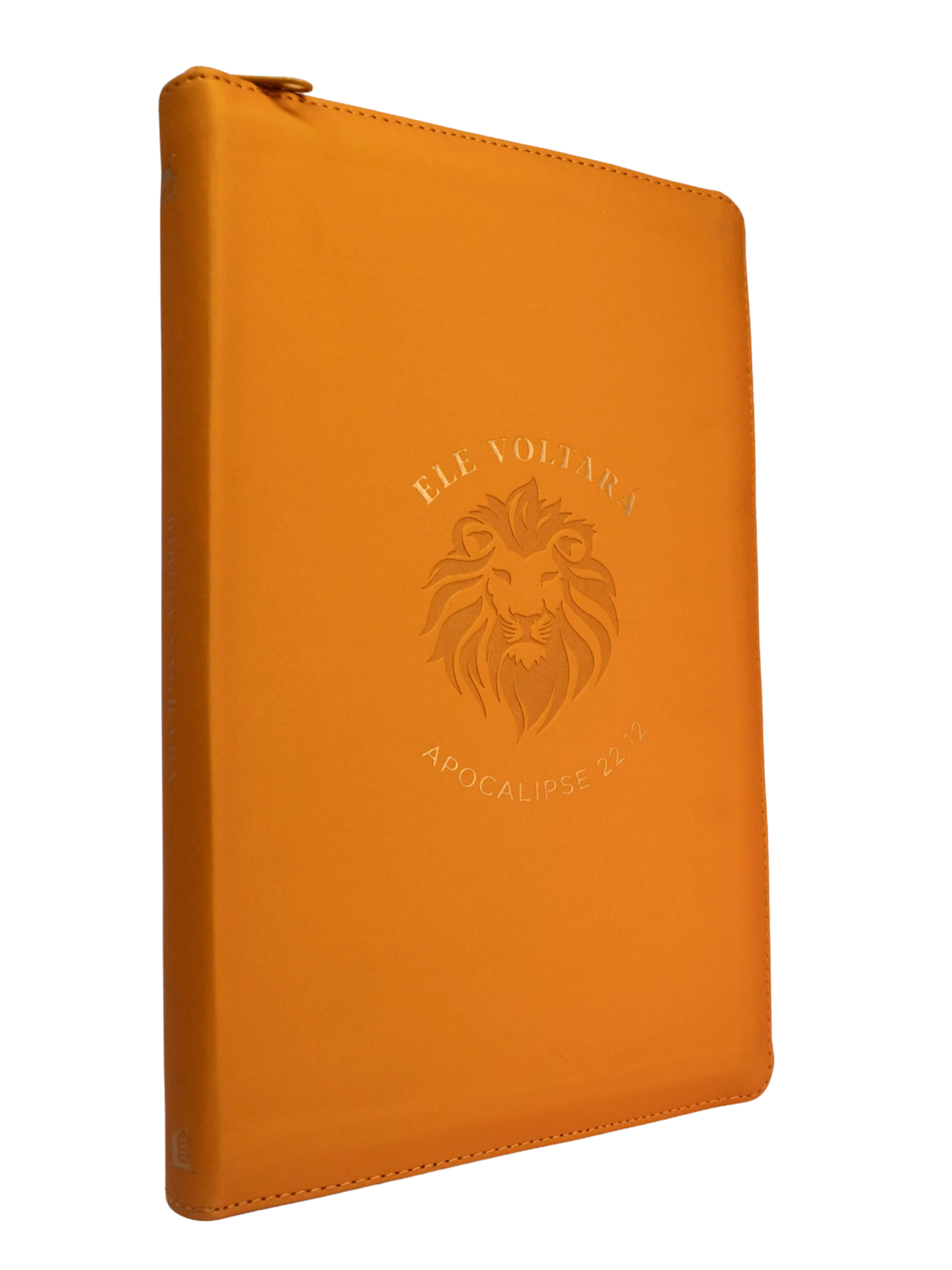 Bíblia NVI com zíper: Ele voltará, courosoft laranja com toque emborrachado, Leitura Perfeita: Nova Versão Internacional