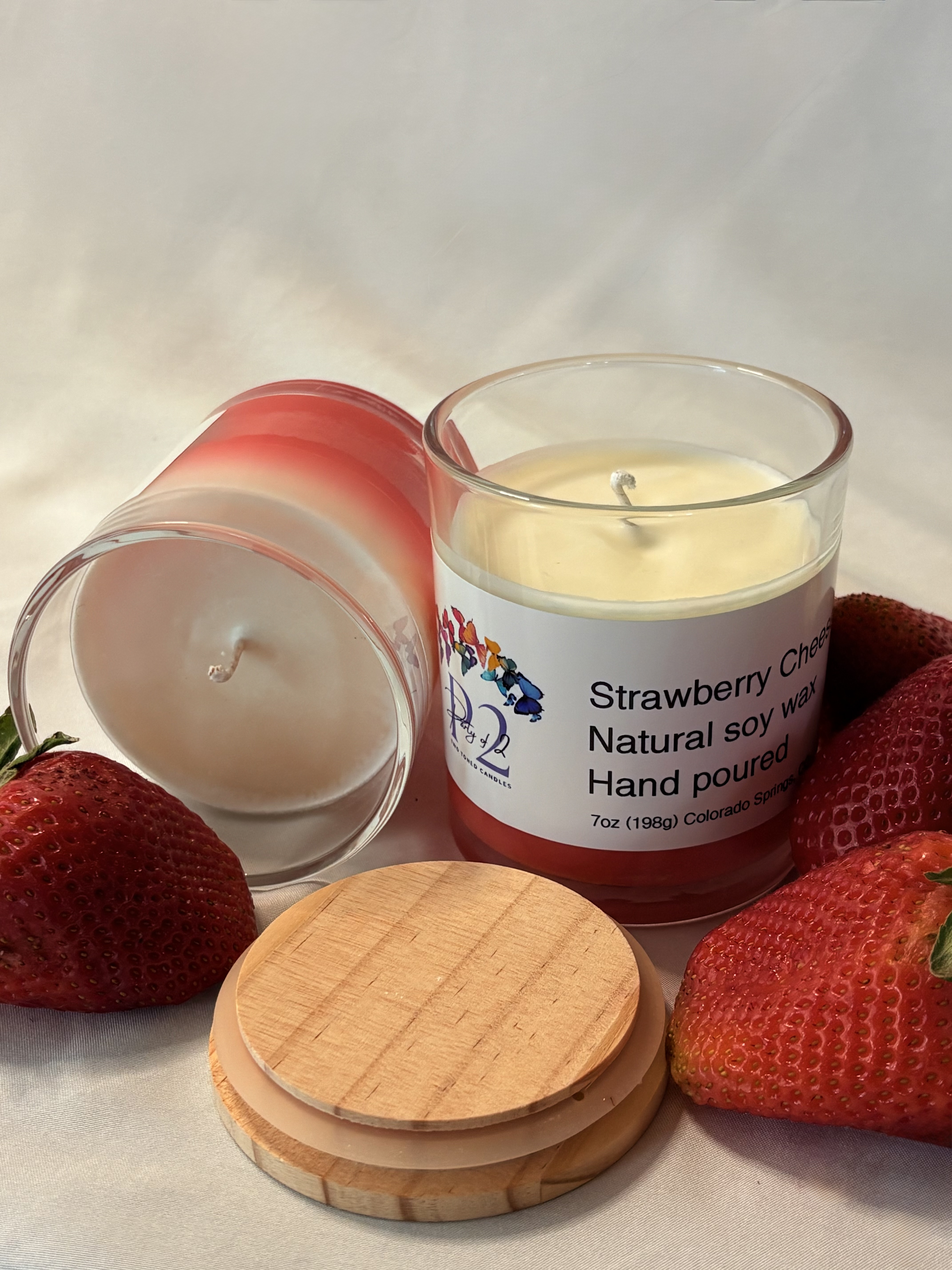 Strawberry Cheesecake Natural Soy Wax Hand Poured 7oz