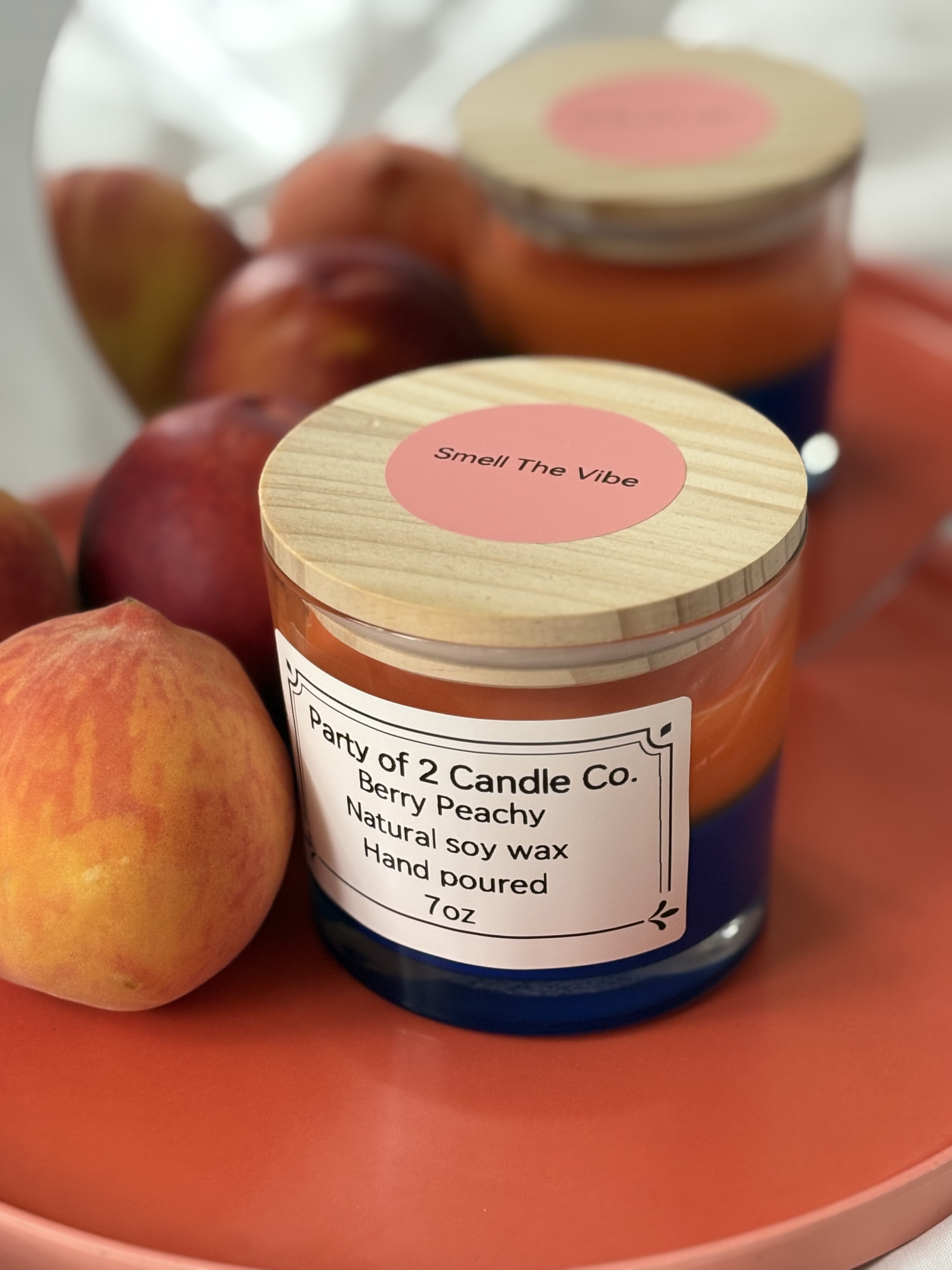 Berry Peachy Natural Soy Wax Hand Poured 7oz