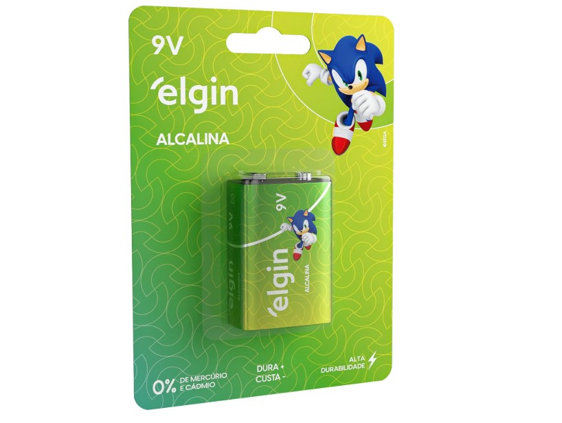 Bateria (9V) Alcalina 10 blisters x 1 unid. - Elgin