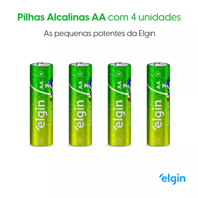 Pilha alcalina Pequena Aa 10 blisters x 4 unids. - Elgin