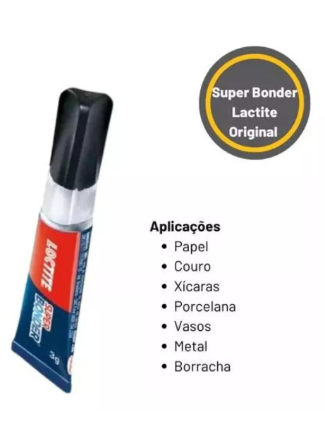 Cola Adesivo Instantâneo Super Bonder Original 3 g Azul - Henkel