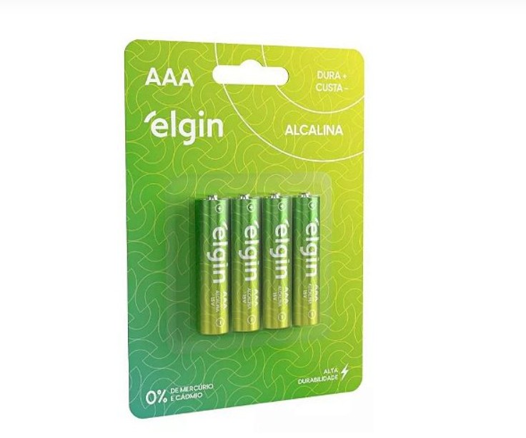 Pilha alcalina Palito Aaa 10 blisters x 4 unids. - Elgin
