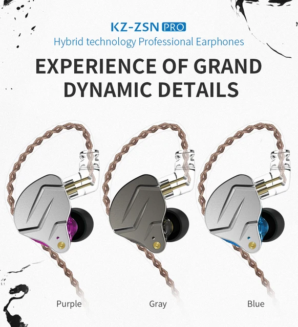 KZ ZSN PRO Hybrid Technology Professional Earphone