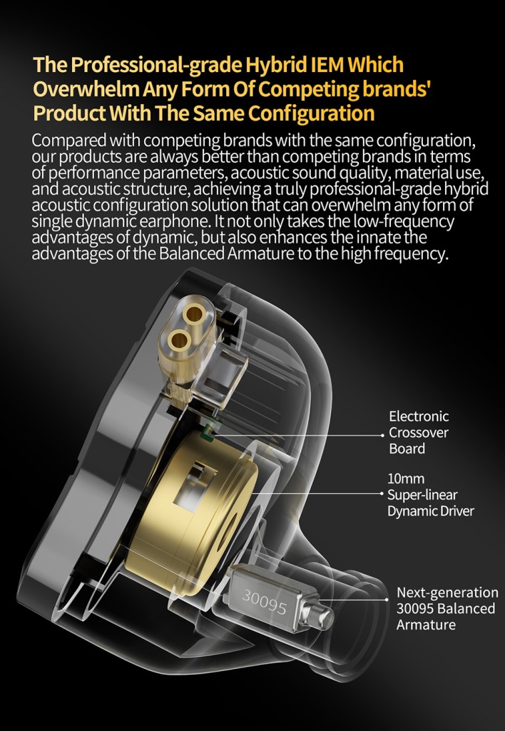 KZ ZSN PRO Hybrid Technology Professional Earphone