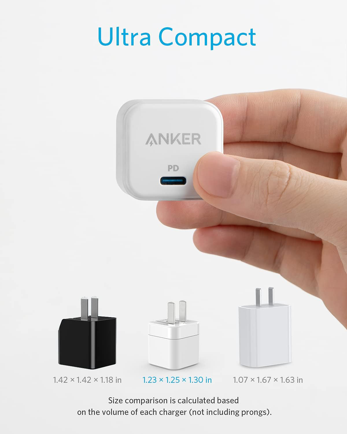 Anker PowerPort III 20W Cube PD Type-C Fast Charger