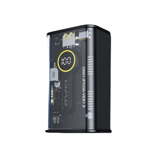 Awei P165K 10000mAh 22.5w Transparent Fast Charging Power bank