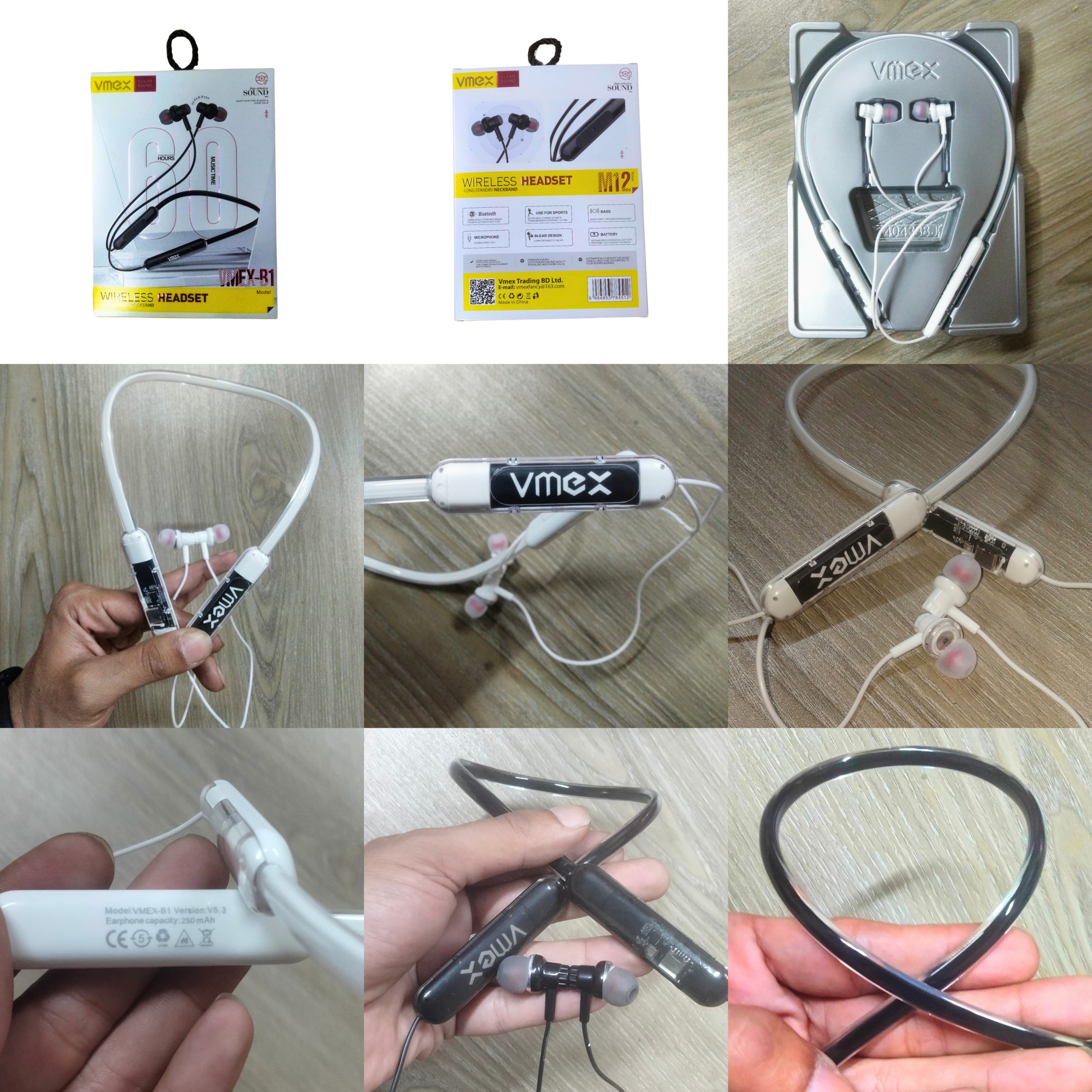VMEX-B1 Clear Sound 60 hours music time neckband