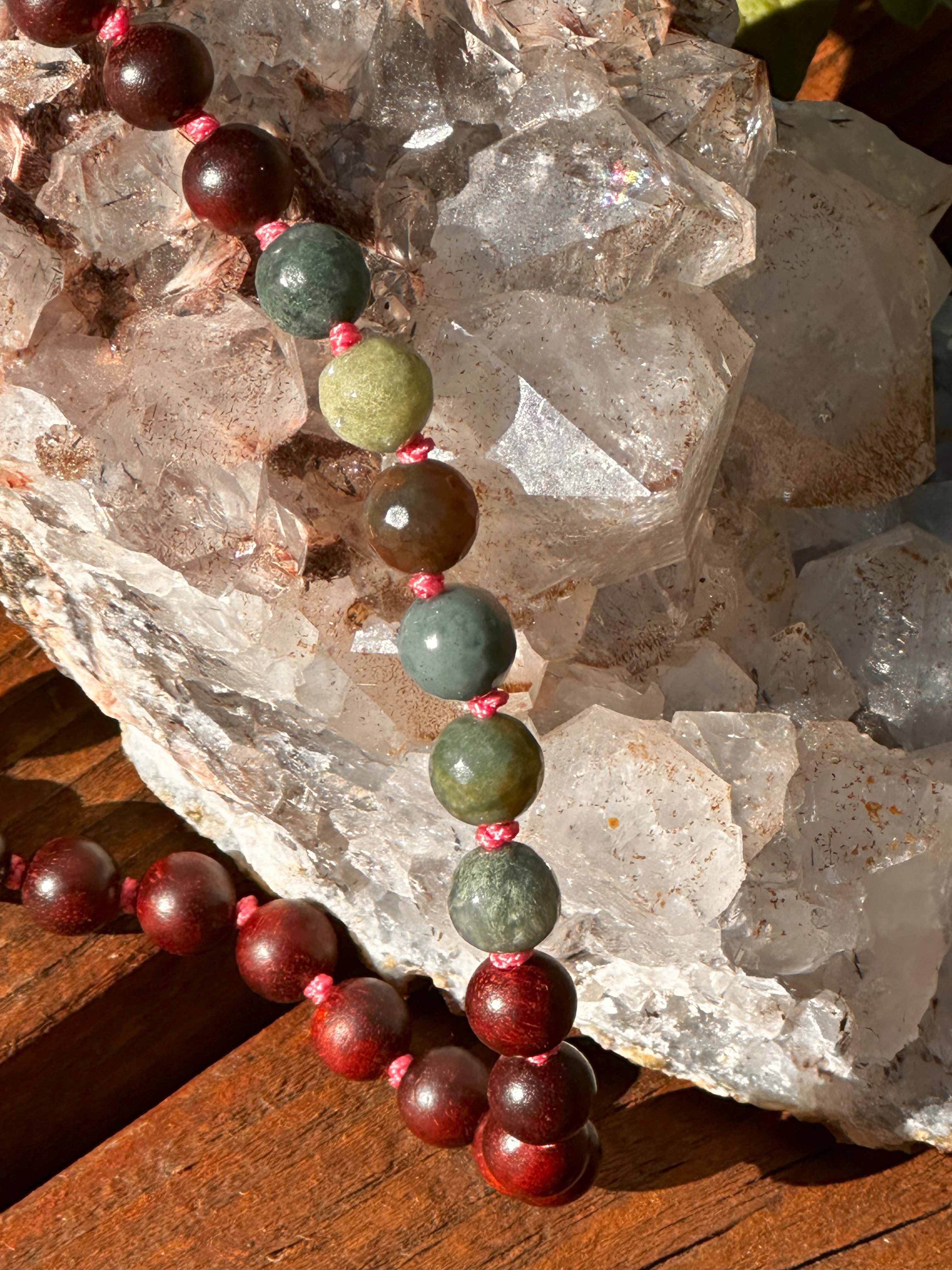 Fancy Jasper & Chrysocolla Mala