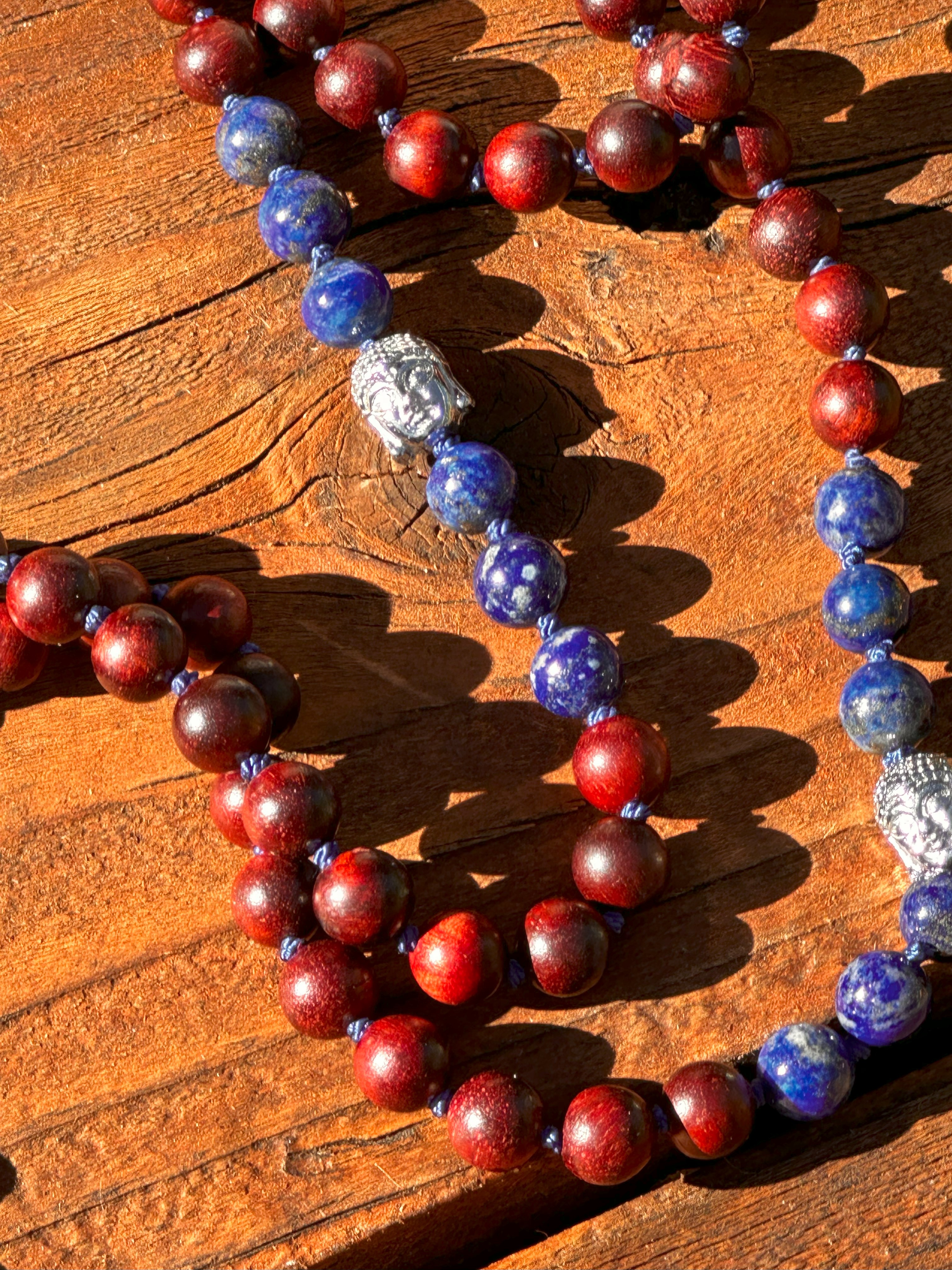 Lapis Lazuli & Chrysocolla Mala