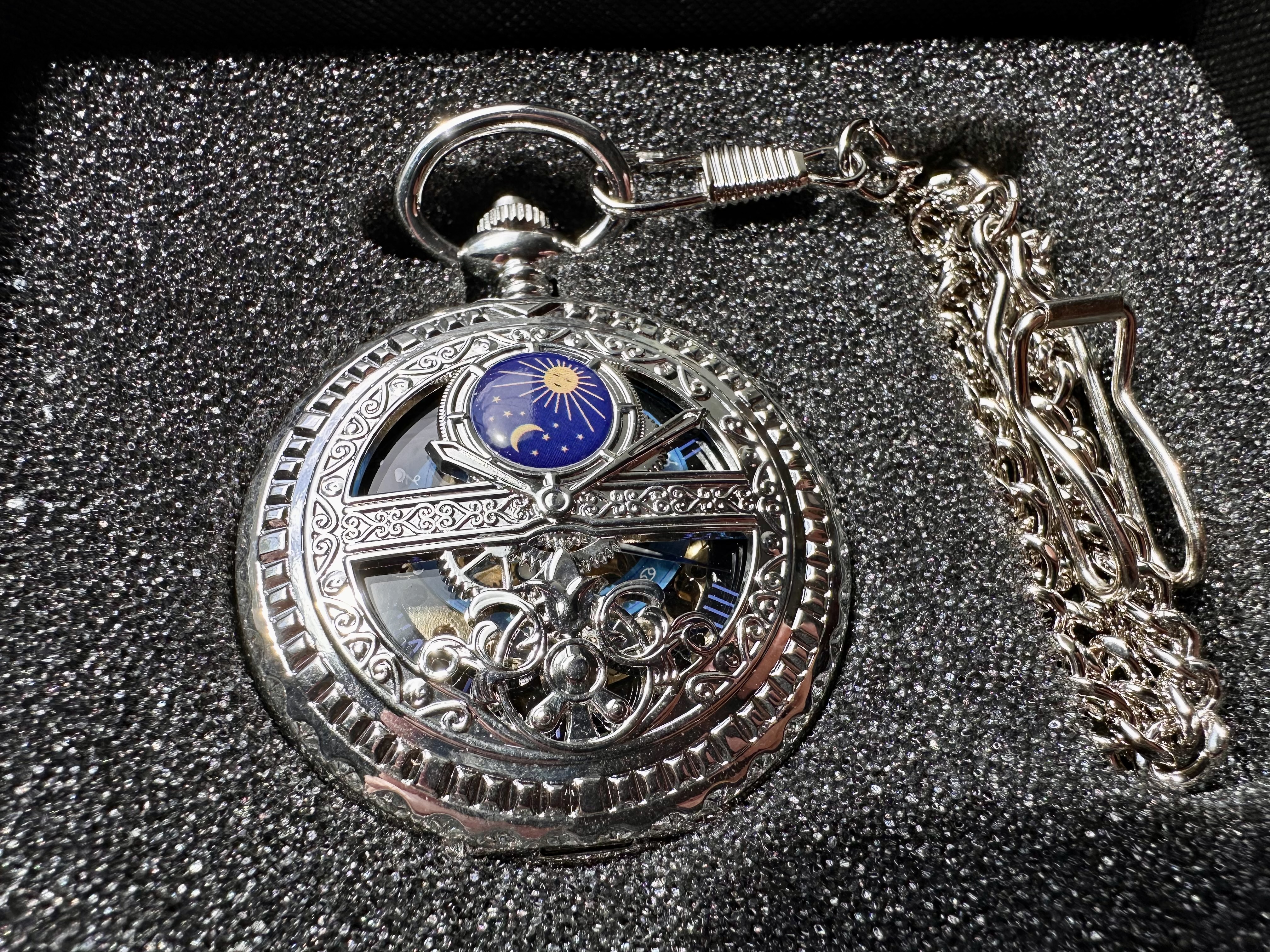 Silver Zodiac Pocket Watch